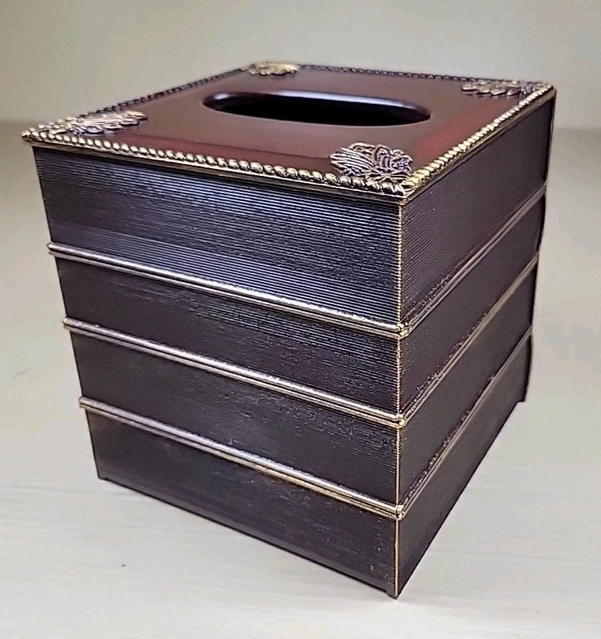 Tissue Cube Box Holder Faux Stack of Books | eBay