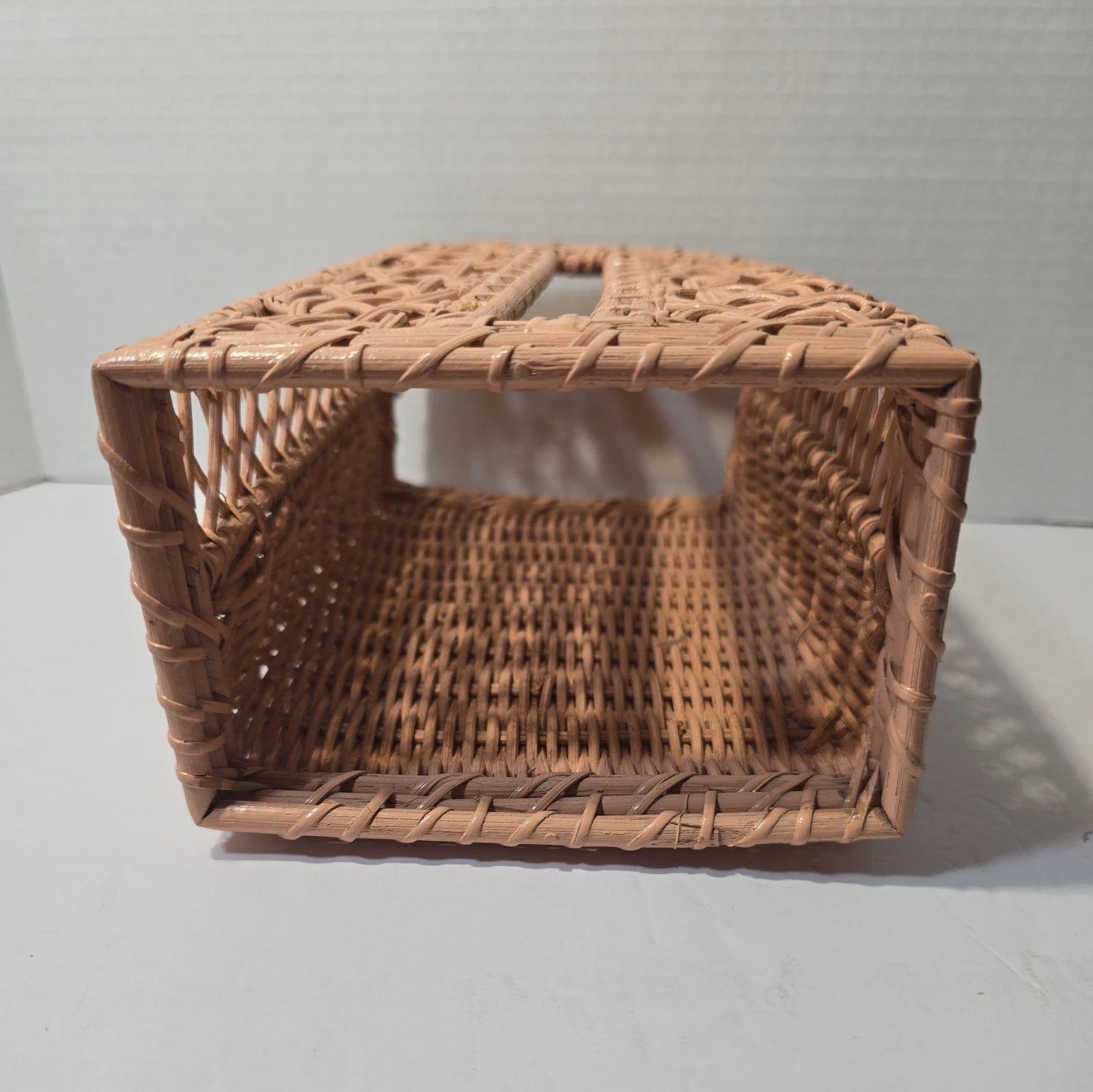 tissue box cover Handwoven Rattan Boho bathroom Decor | eBay