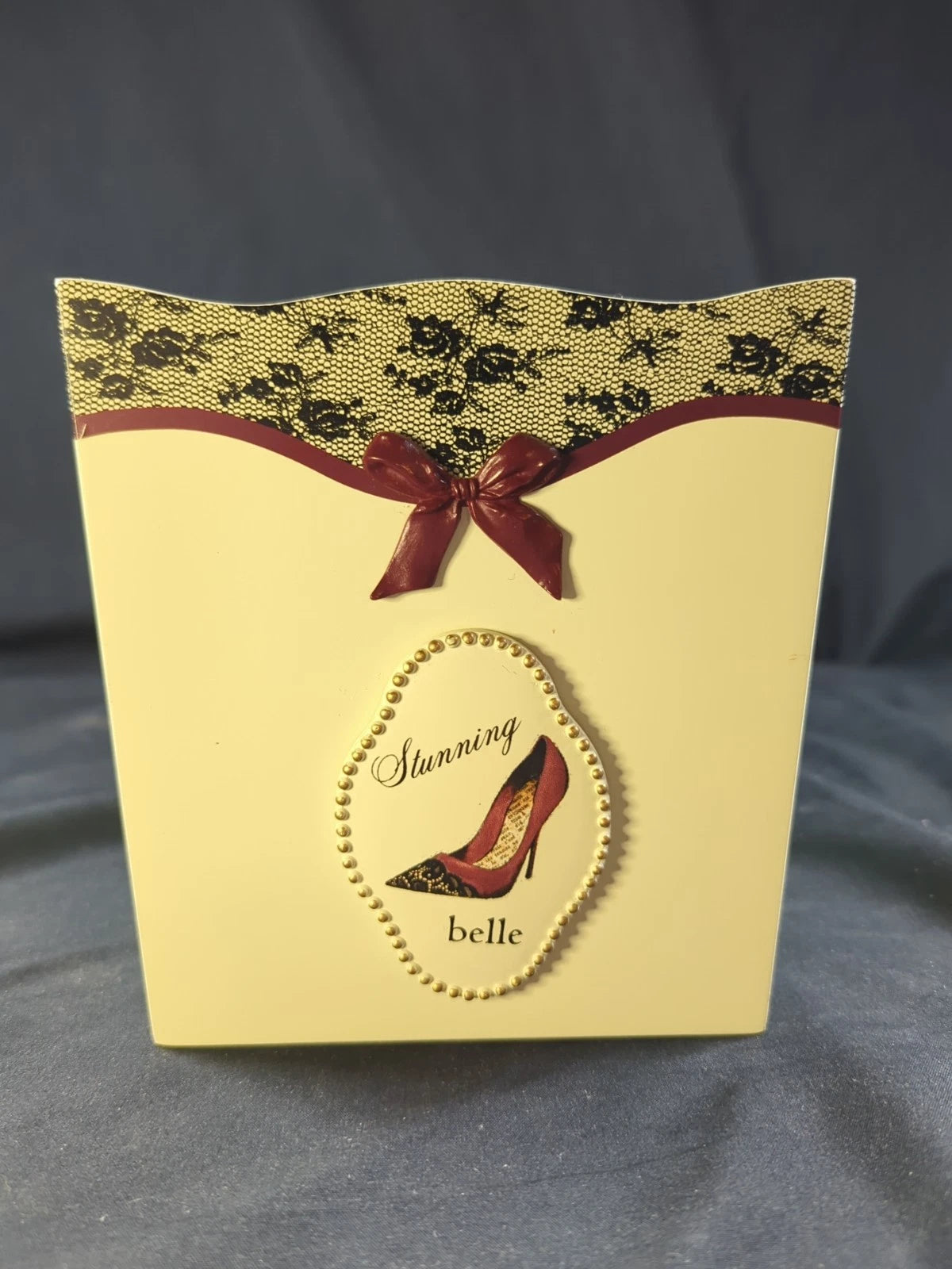 Flirty Tissue Box Cover Decorative Lace Tight Bow Beaded Stunning Belle Design | eBay