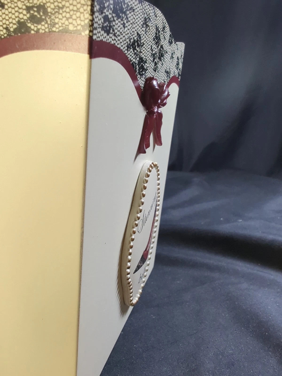 Flirty Tissue Box Cover Decorative Lace Tight Bow Beaded Stunning Belle Design | eBay