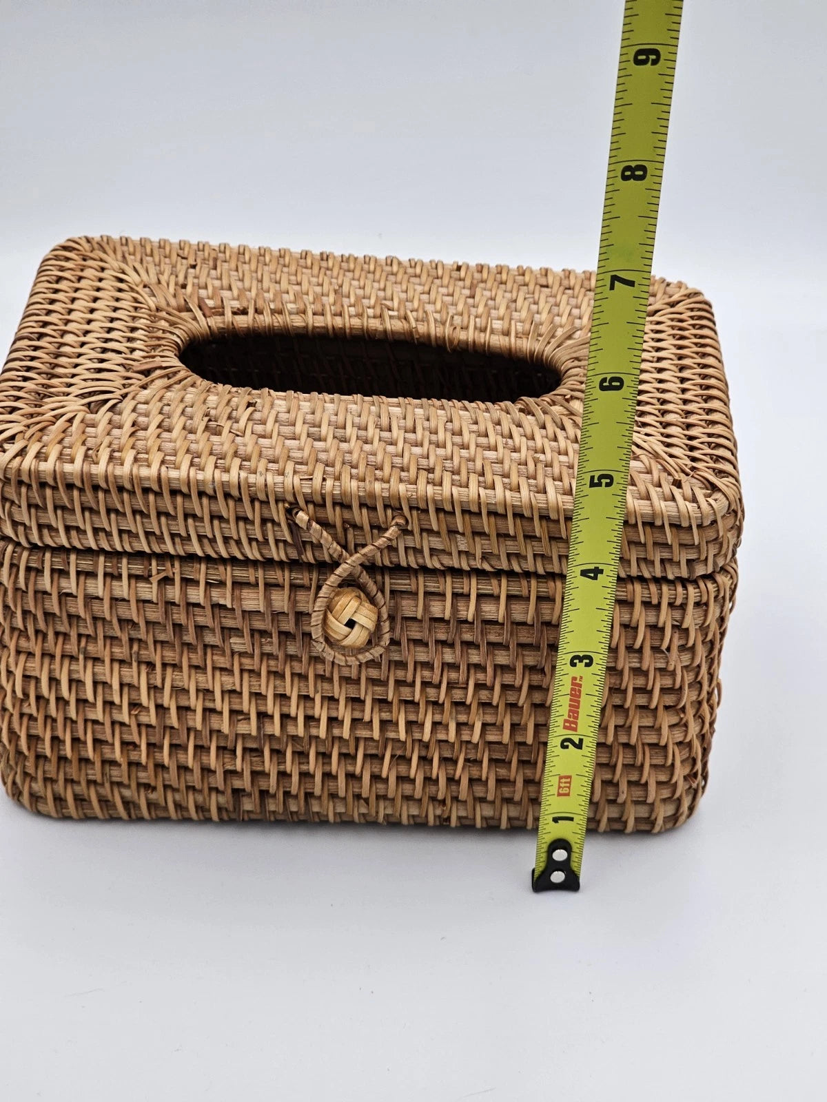 Rattan Tissue Box Cover Square, Hand Woven Wicker Facial Tissue Holder with | eBay
