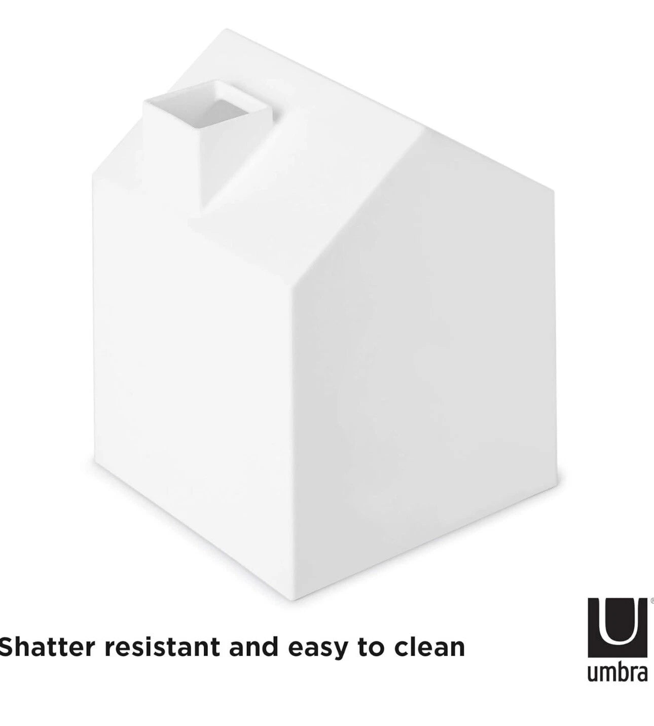 Casa Tissue Box Cover House Shaped Square Tissue Box Holder White Plastic | eBay
