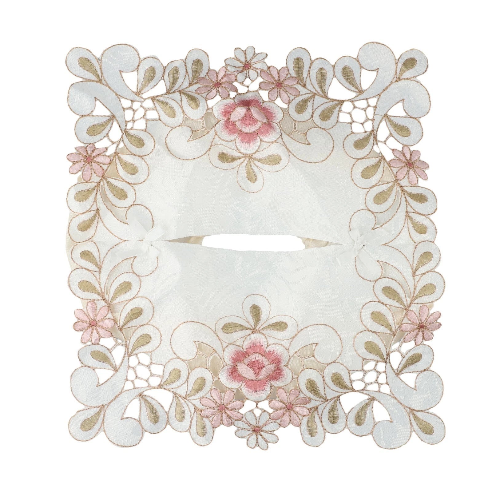 Exquisite Vintage Lace Fabric Tissue Box Cover Embroidered Tissue Box Cover | eBay