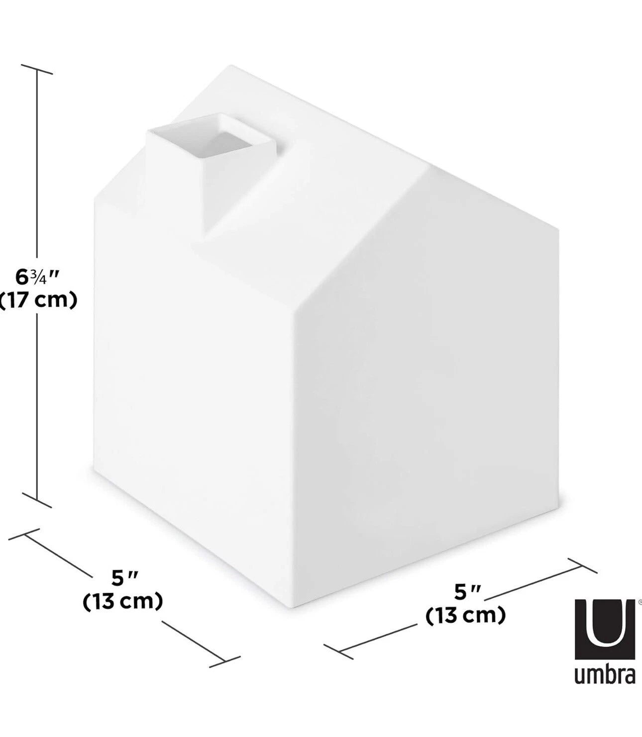 Casa Tissue Box Cover House Shaped Square Tissue Box Holder White Plastic | eBay