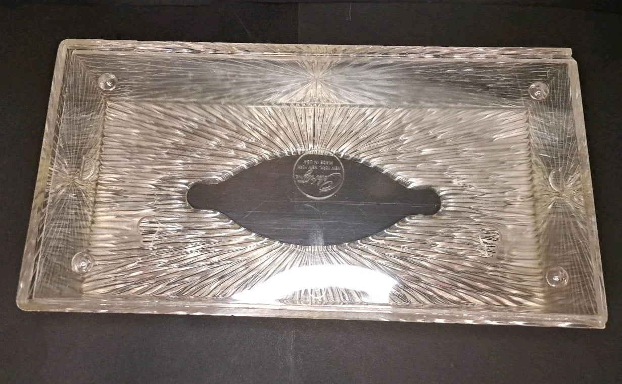 Vintage 1960s Celebrity Tissue Box Holder Starburst Acrylic Lucite Plastic | eBay