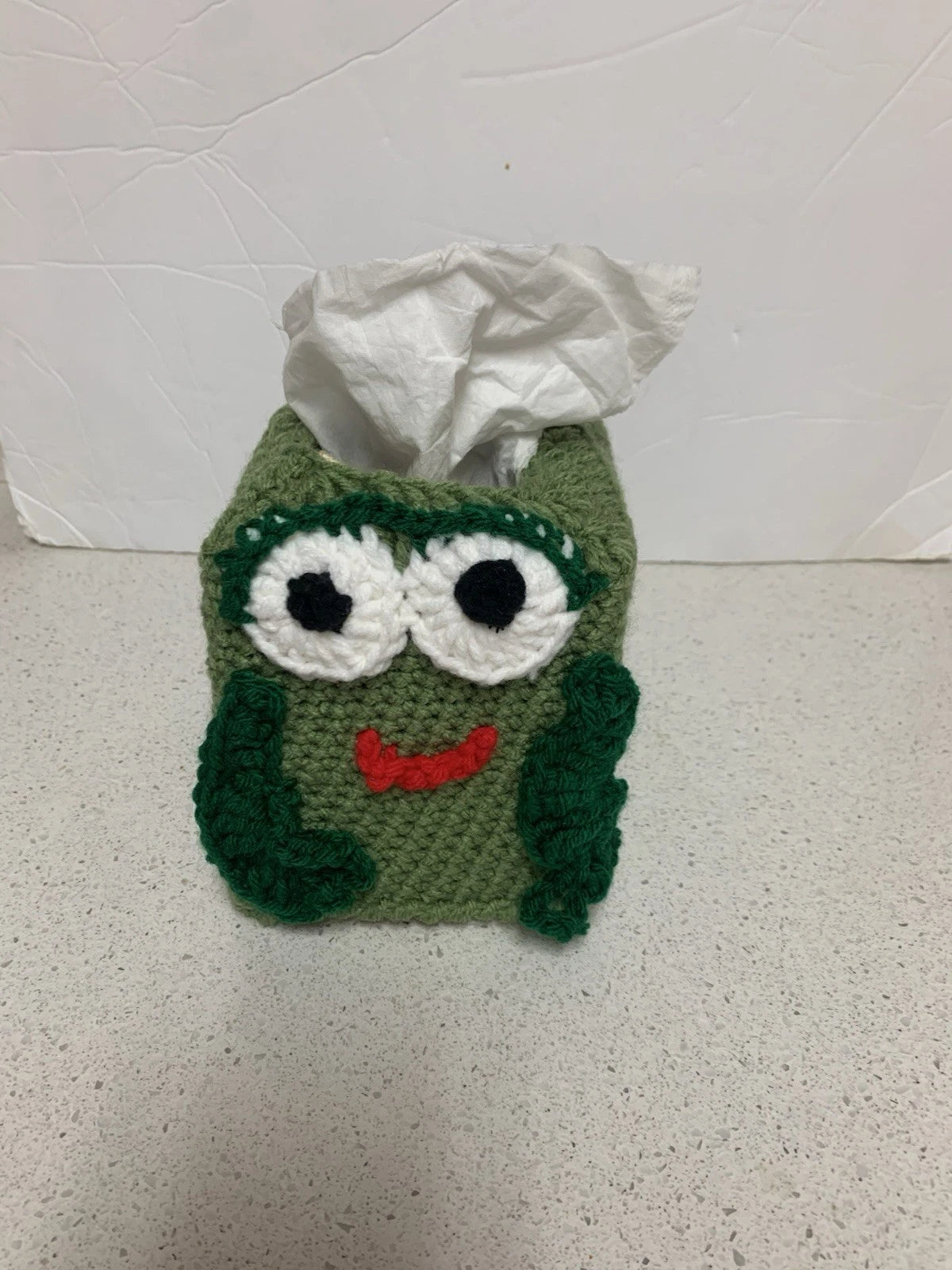 Frog Tissue Box Cover New Handmade Crochet | eBay