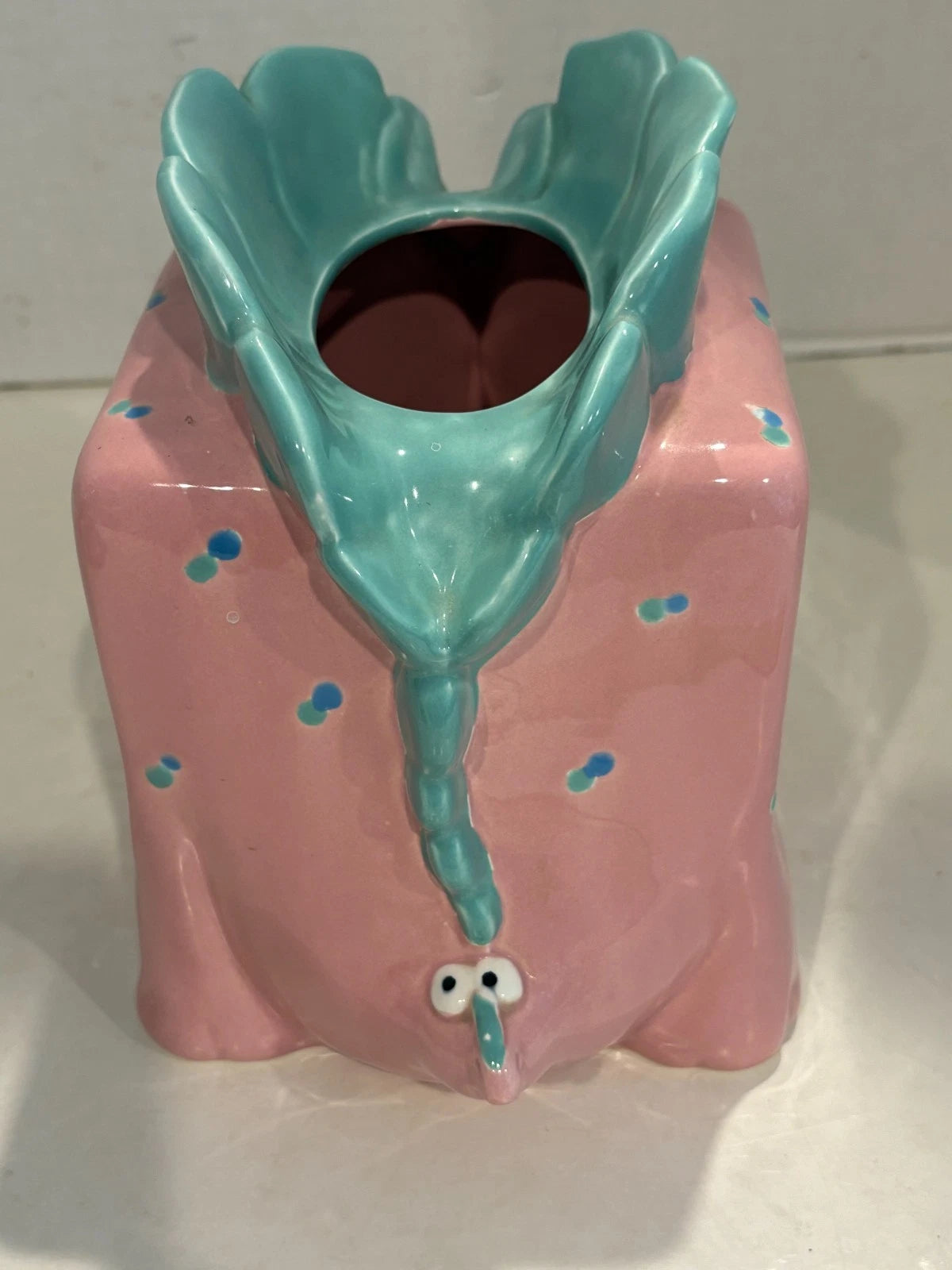 FITZ & FLOYD Vintage 1986 Pink & Green Dinosaur Tissue Box Holder | eBay