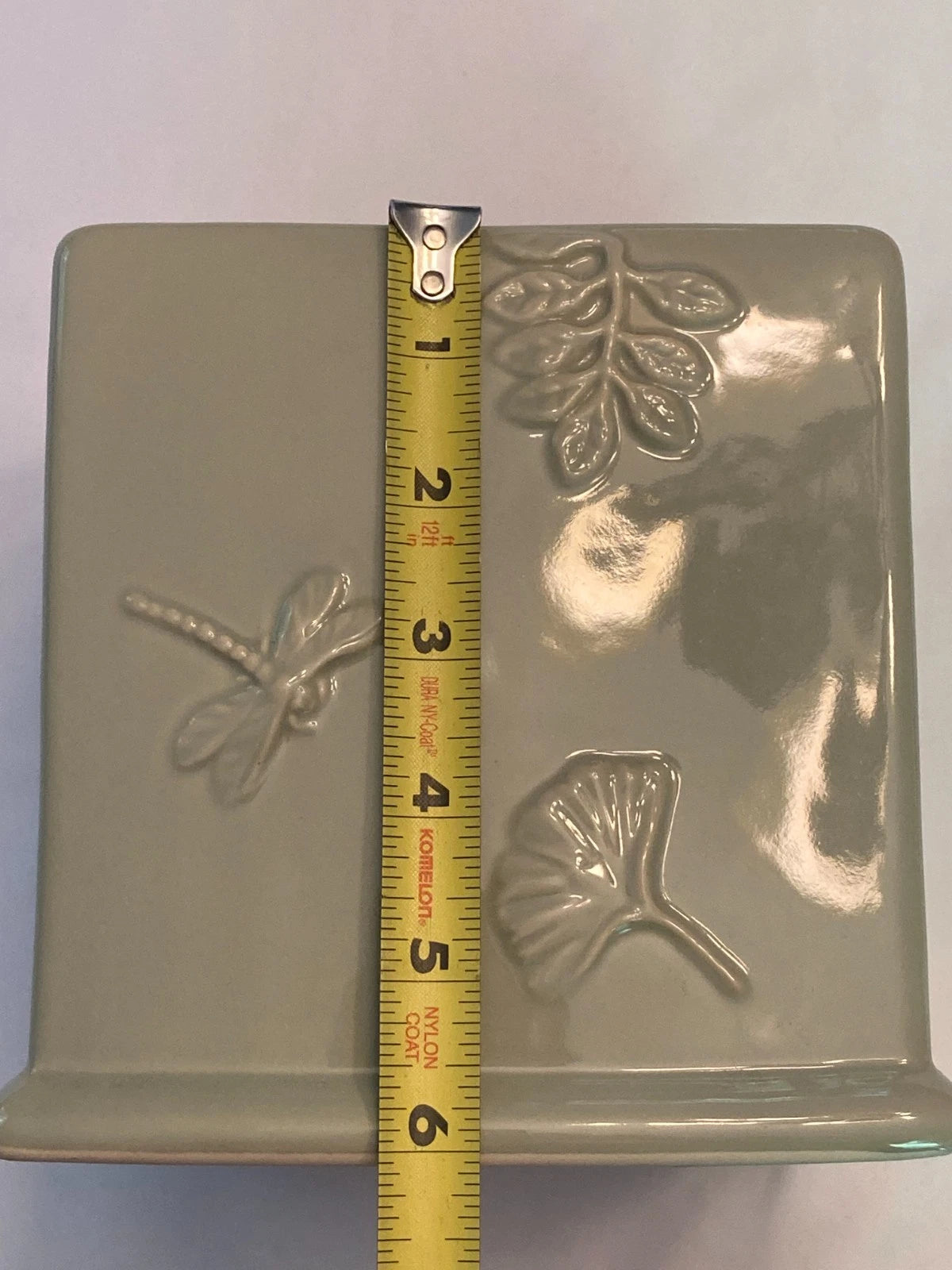 Light Green Ginkgo Leaf/Dragon Fly/Fern Cube/Square Tissue Box Cover | eBay