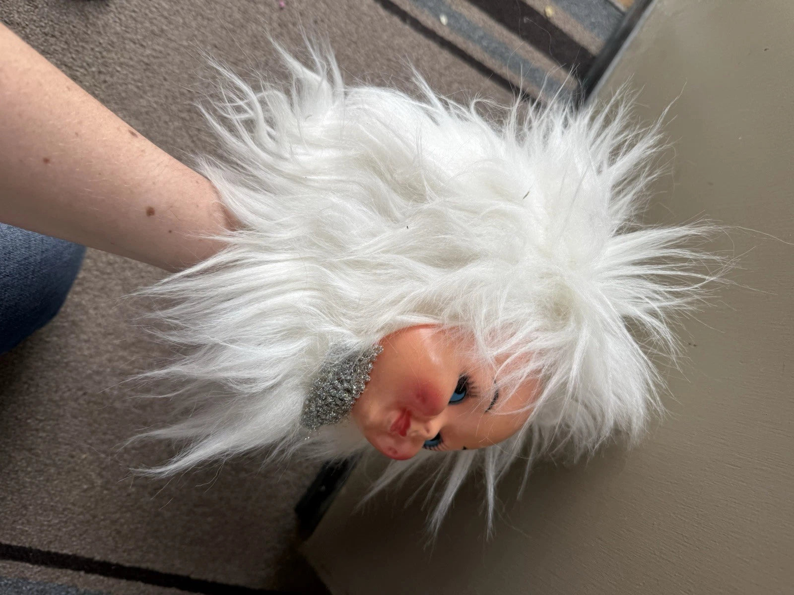 Vintage 1960s 70s Baby Doll Face Head Fur Hair Tissue Box Cover Dispenser Kitsch | eBay