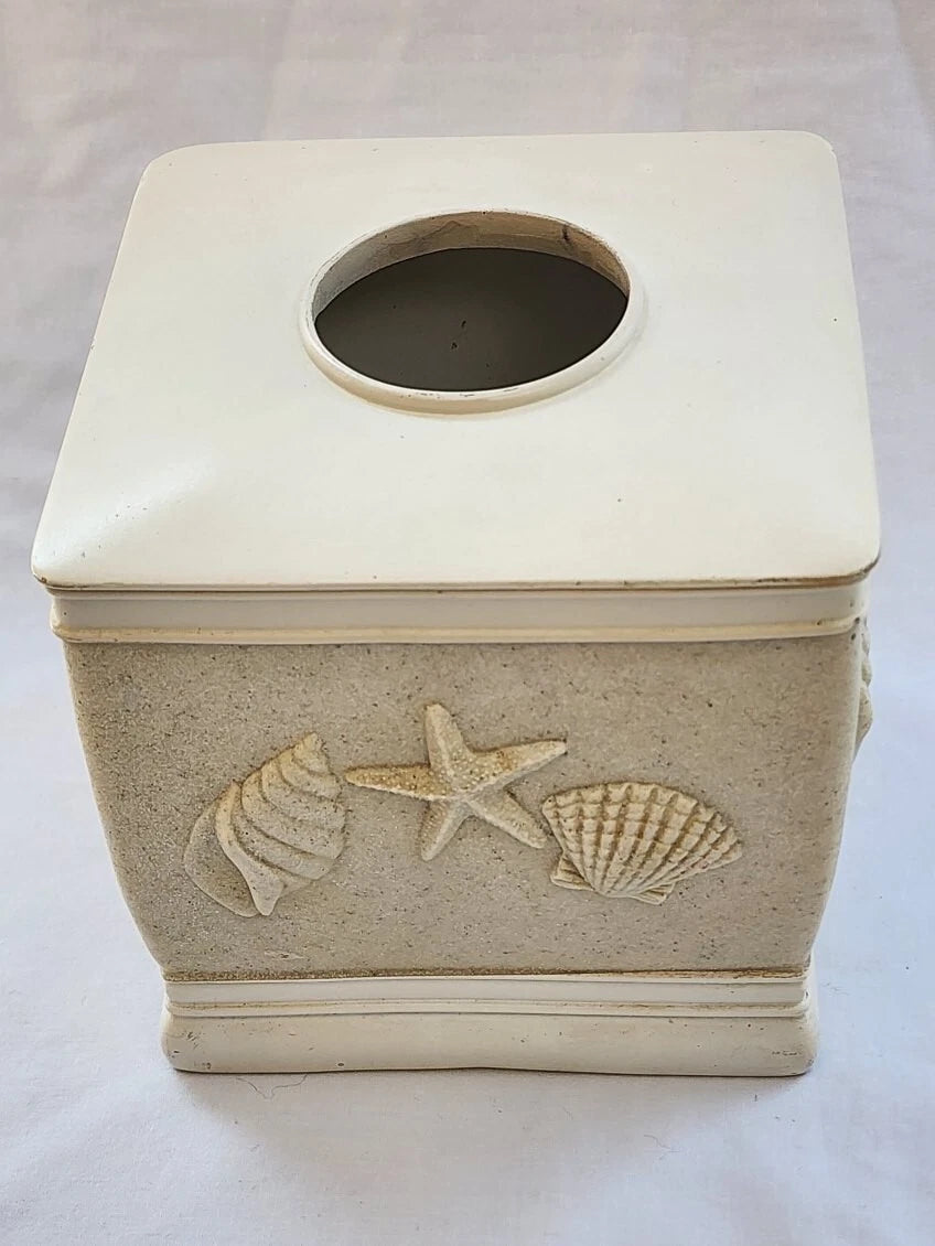 Tissue Box Cover Ivory Square Bathroom Kleenex Accessories Facial Tissue Holder | eBay