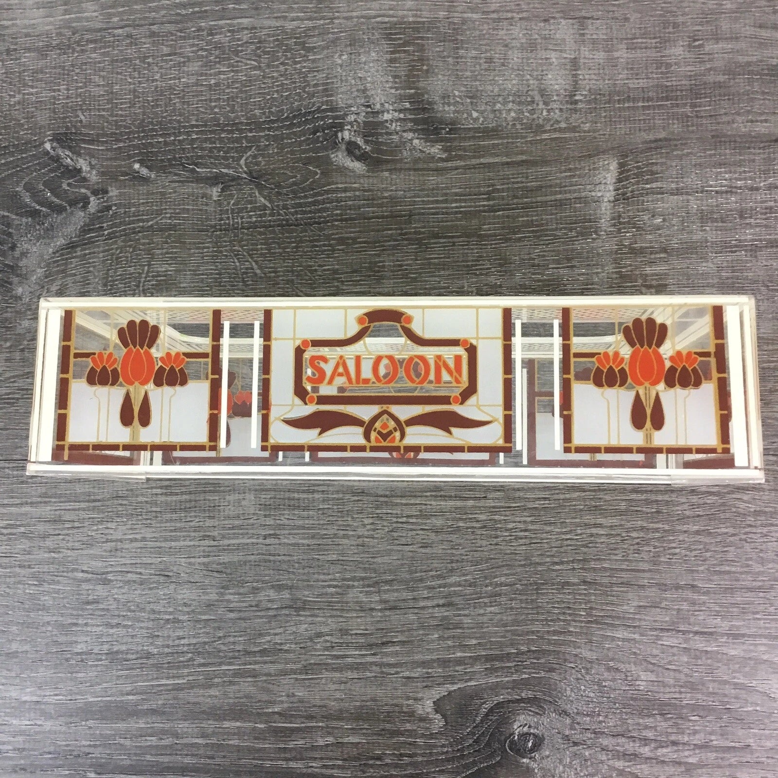 Vintage Acrylic Lucite Tissue Box Cover Holder Saloon Western Brown Rust Beige | eBay