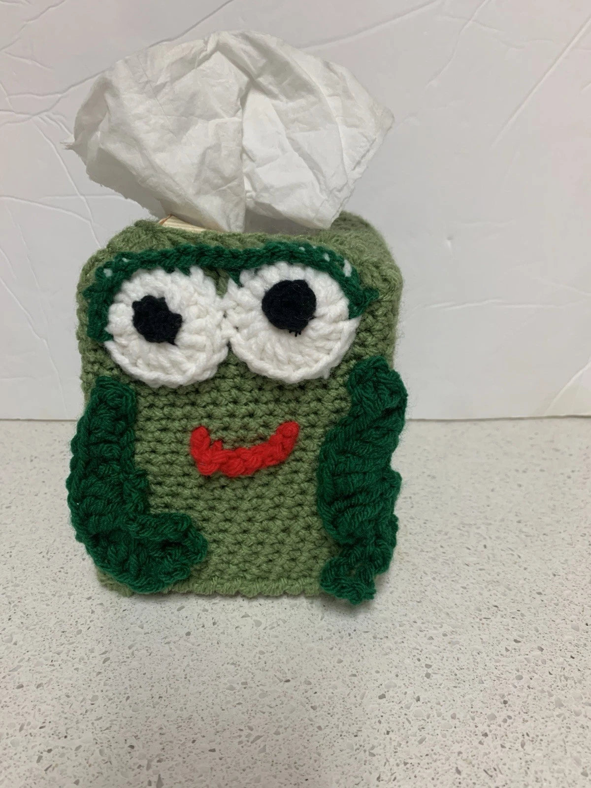 Frog Tissue Box Cover New Handmade Crochet | eBay