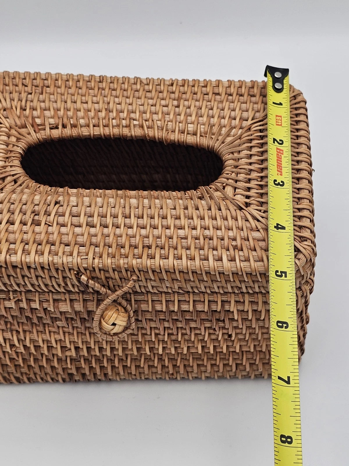 Rattan Tissue Box Cover Square, Hand Woven Wicker Facial Tissue Holder with | eBay