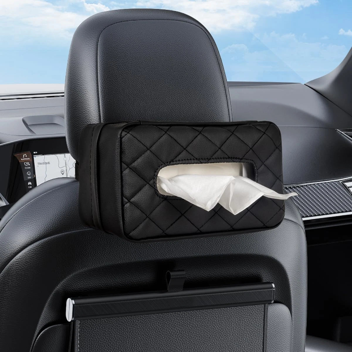 Car Tissue Holder, Standard Tissue Holder for Car Pu Leather Car Napkin Holder, | eBay