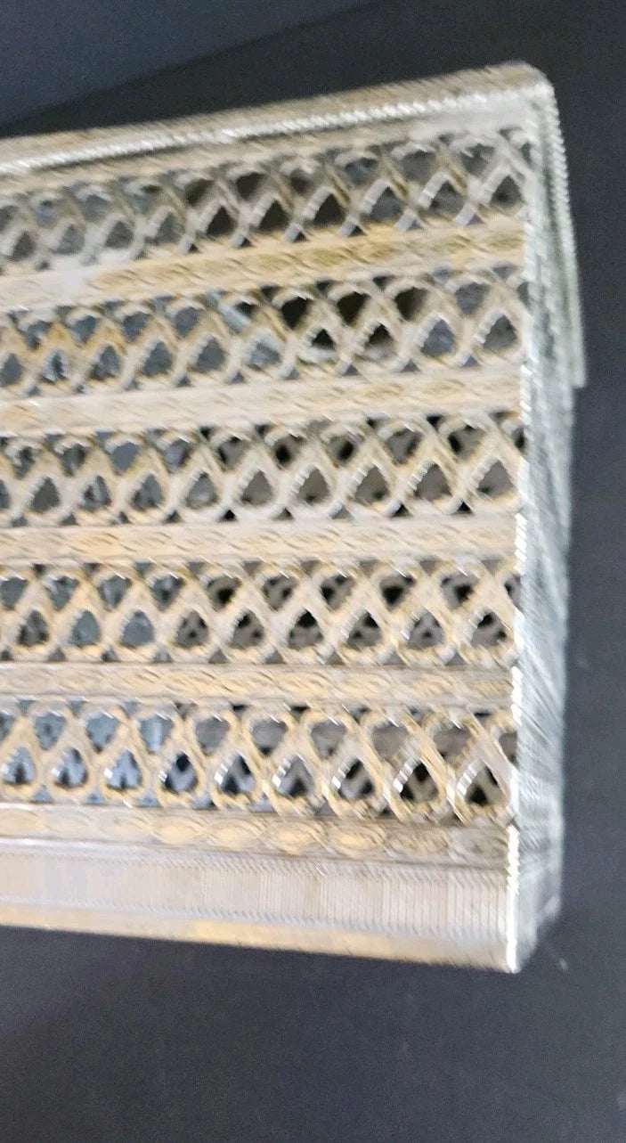 MCM Square Hollywood Regency Silver Tone Filigree Metal Tissue Box Cover Holder | eBay