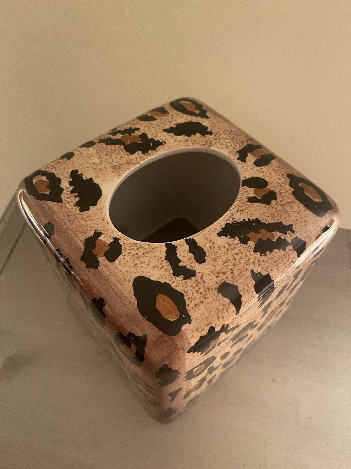 Ceramic Tissue Box Holder By Bathworks Jungle-Jim | eBay
