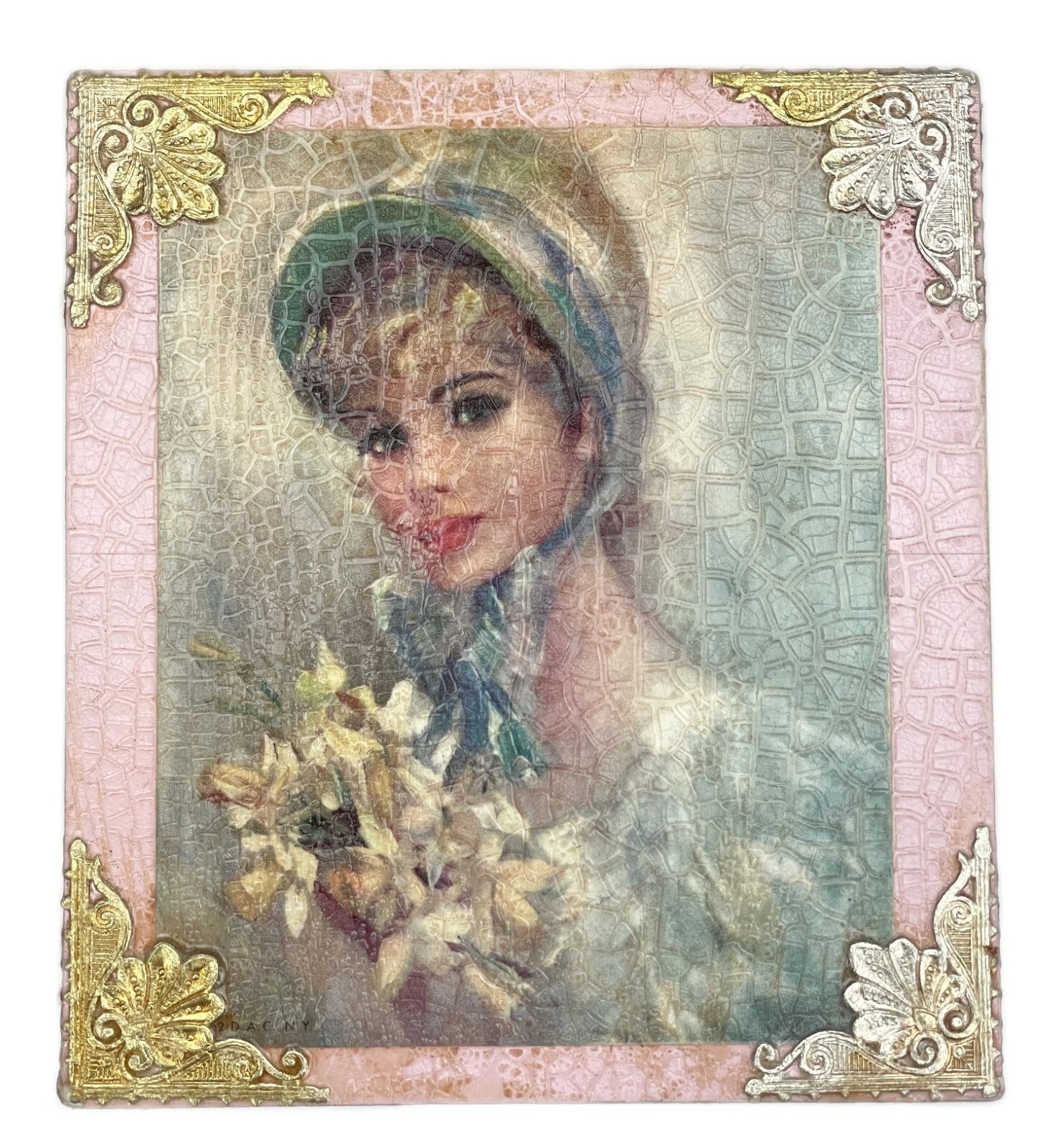 Pink Wood Tissue Box Holder Cover Cottagecore Victorian Lady Vtg 1970s New York | eBay