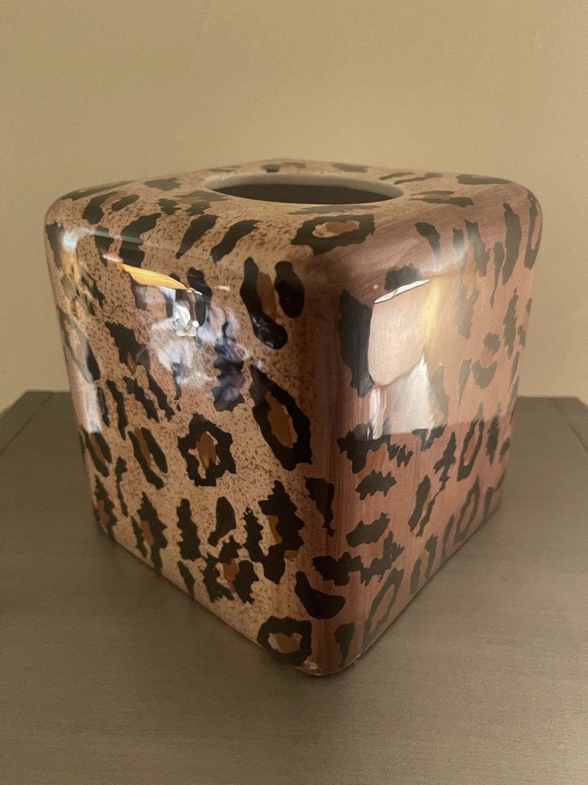 Ceramic Tissue Box Holder By Bathworks Jungle-Jim | eBay
