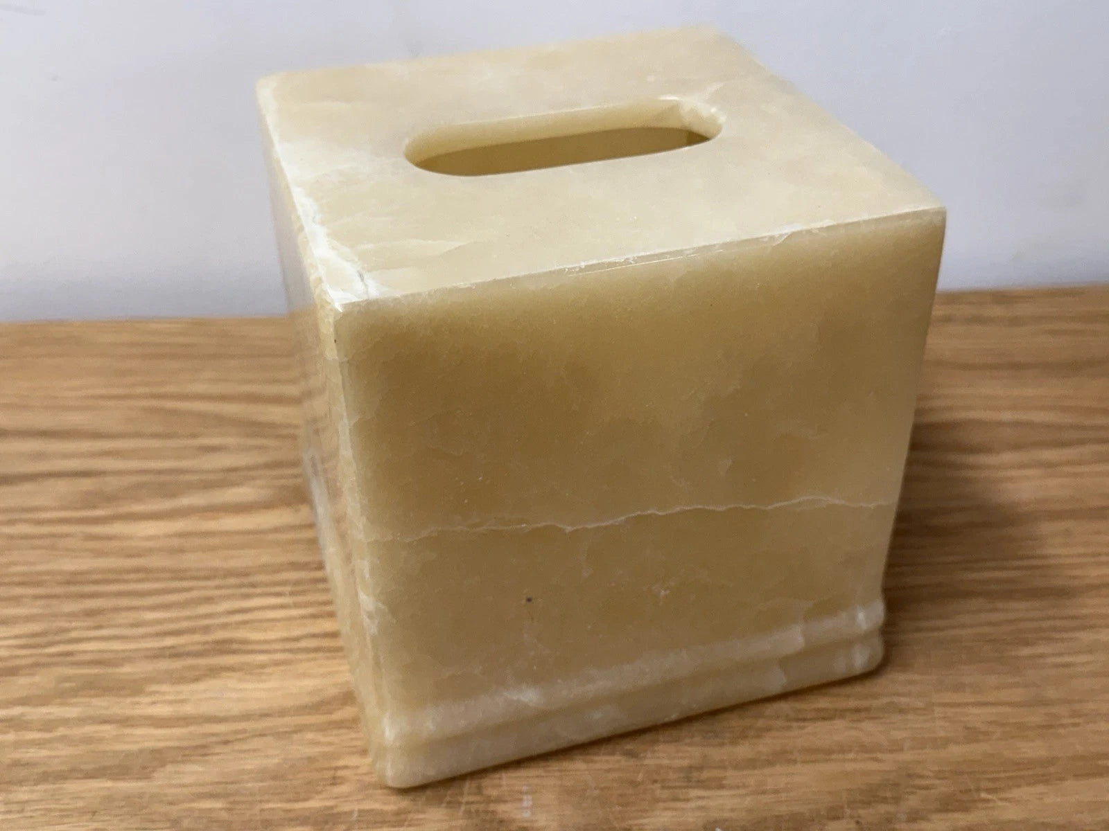 SELAMAT DESIGNS Solid & Heavy Luxury Marble Tissue Box Holder Yellow Tan | eBay