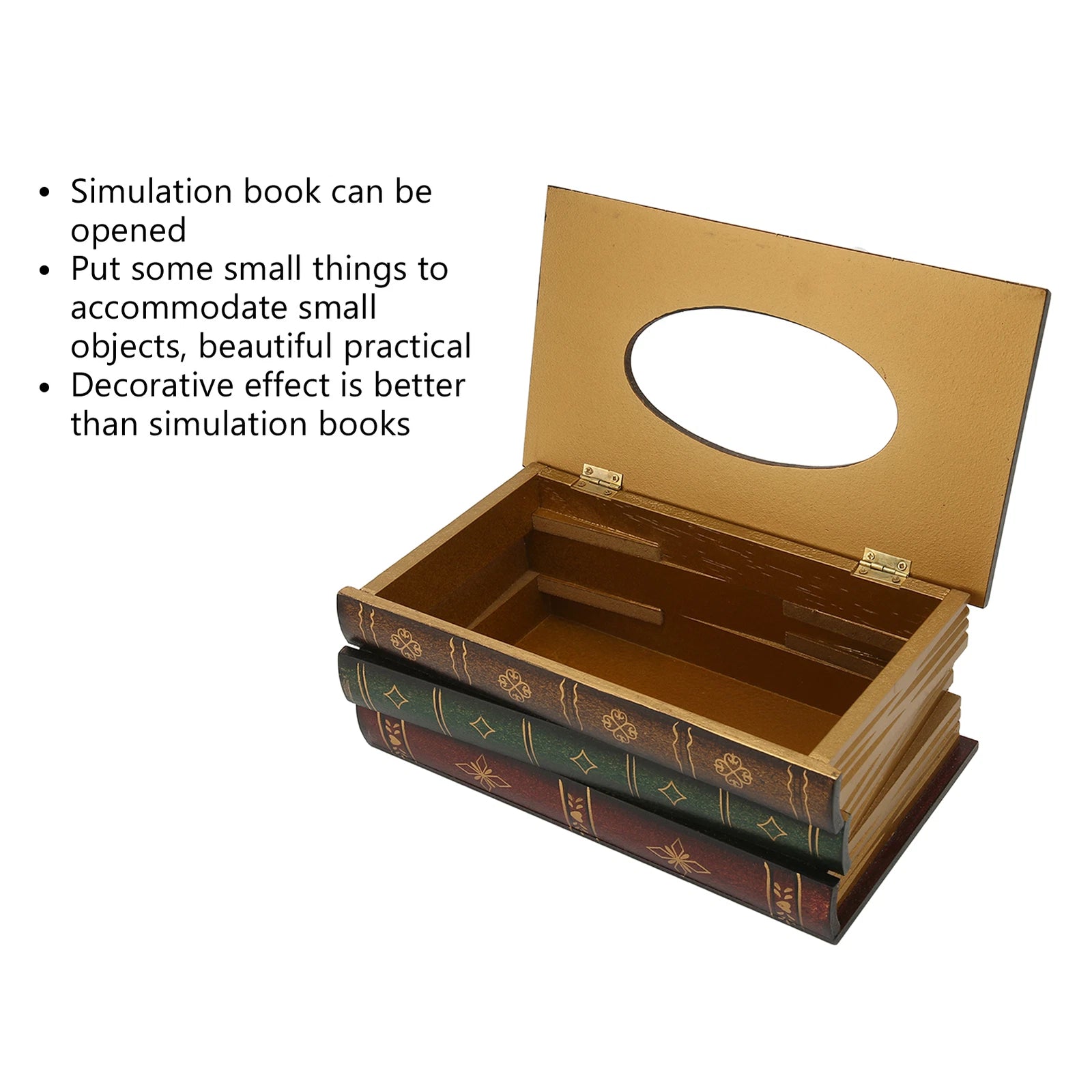 Book Tissue Box Cover Rectangular Tissue Holder Dispenser Paper Cover Case | eBay