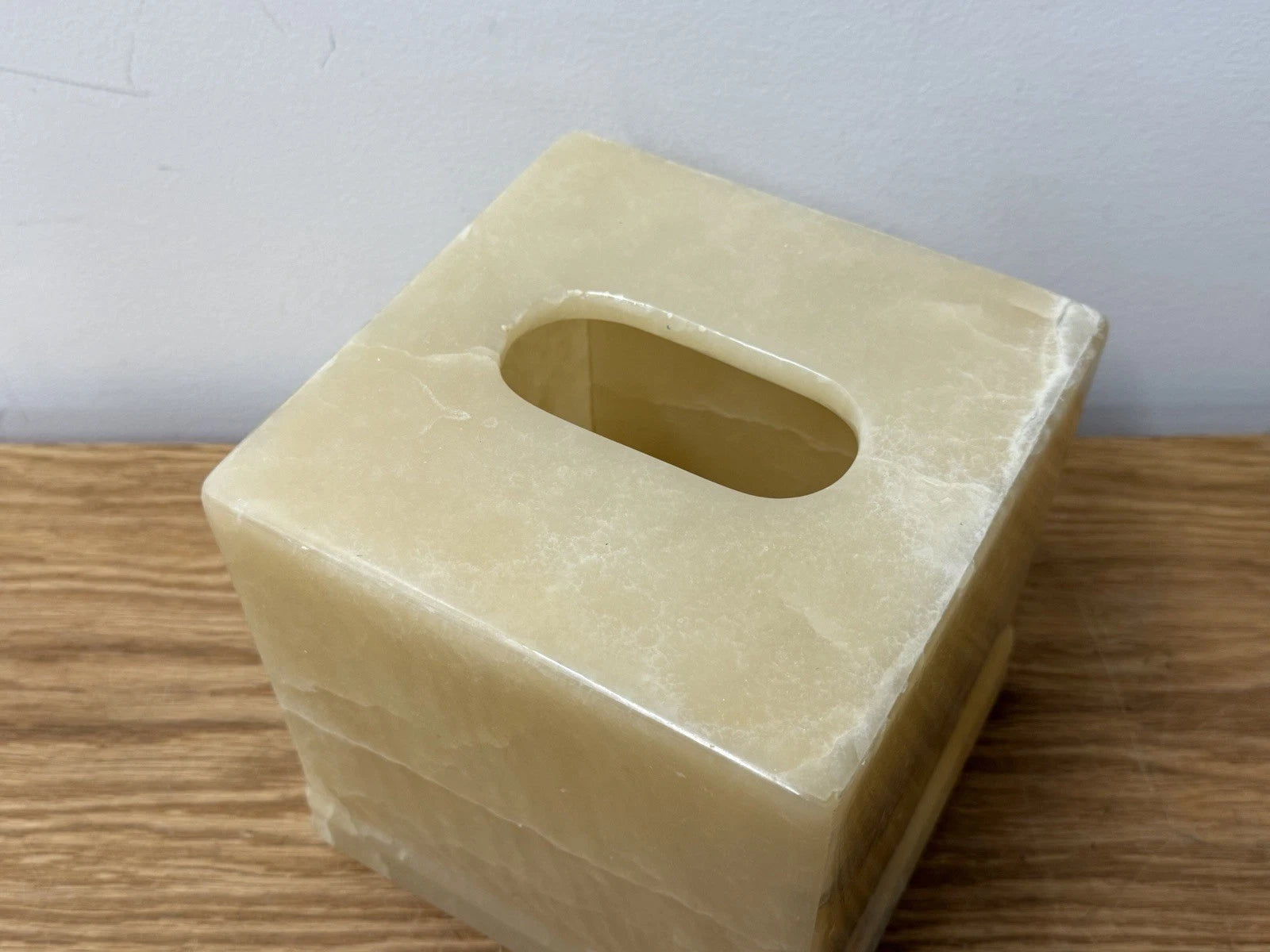 SELAMAT DESIGNS Solid & Heavy Luxury Marble Tissue Box Holder Yellow Tan | eBay