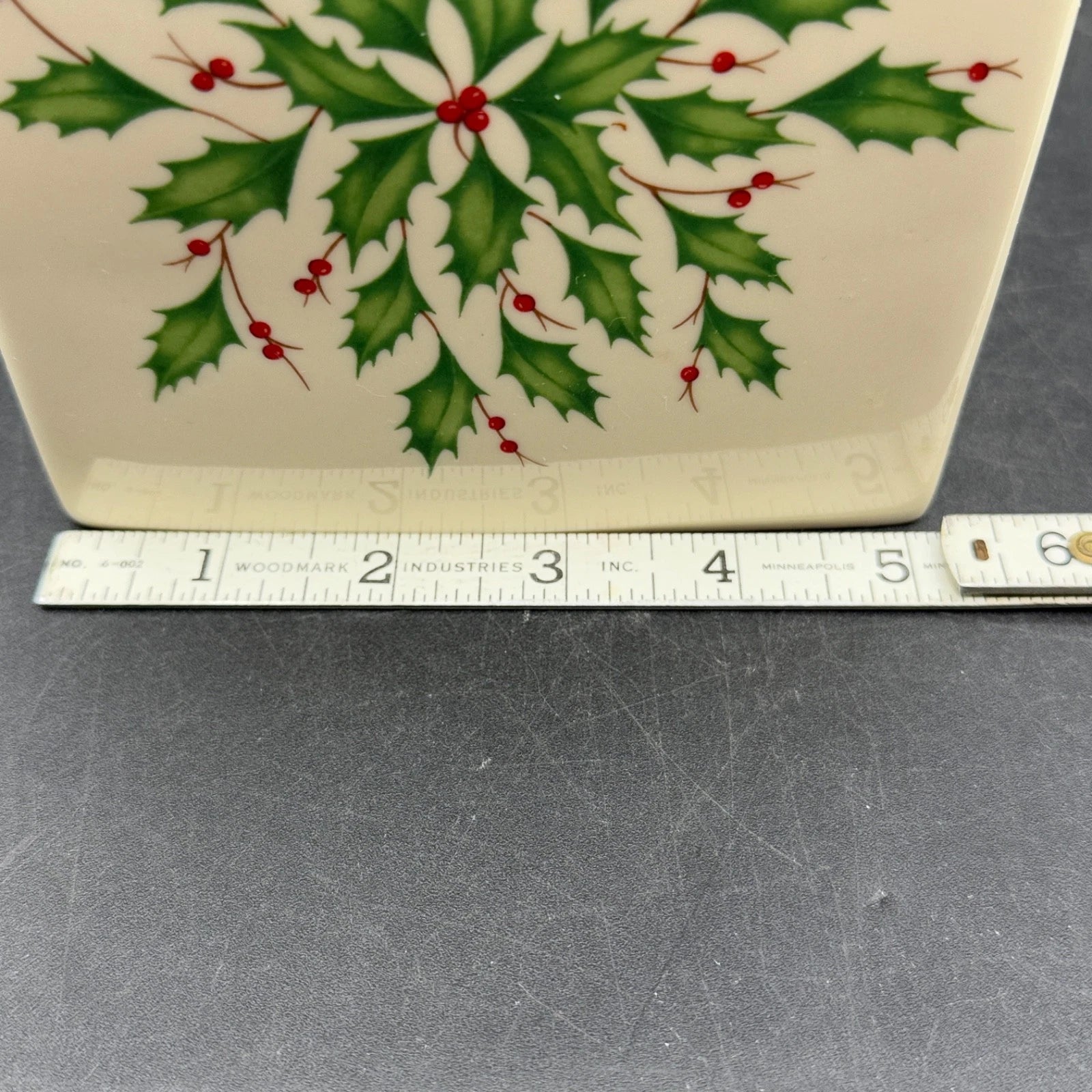 Lenox Holiday Dimensions Tissue Box Cover Christmas Collection Holly Square Rare | eBay