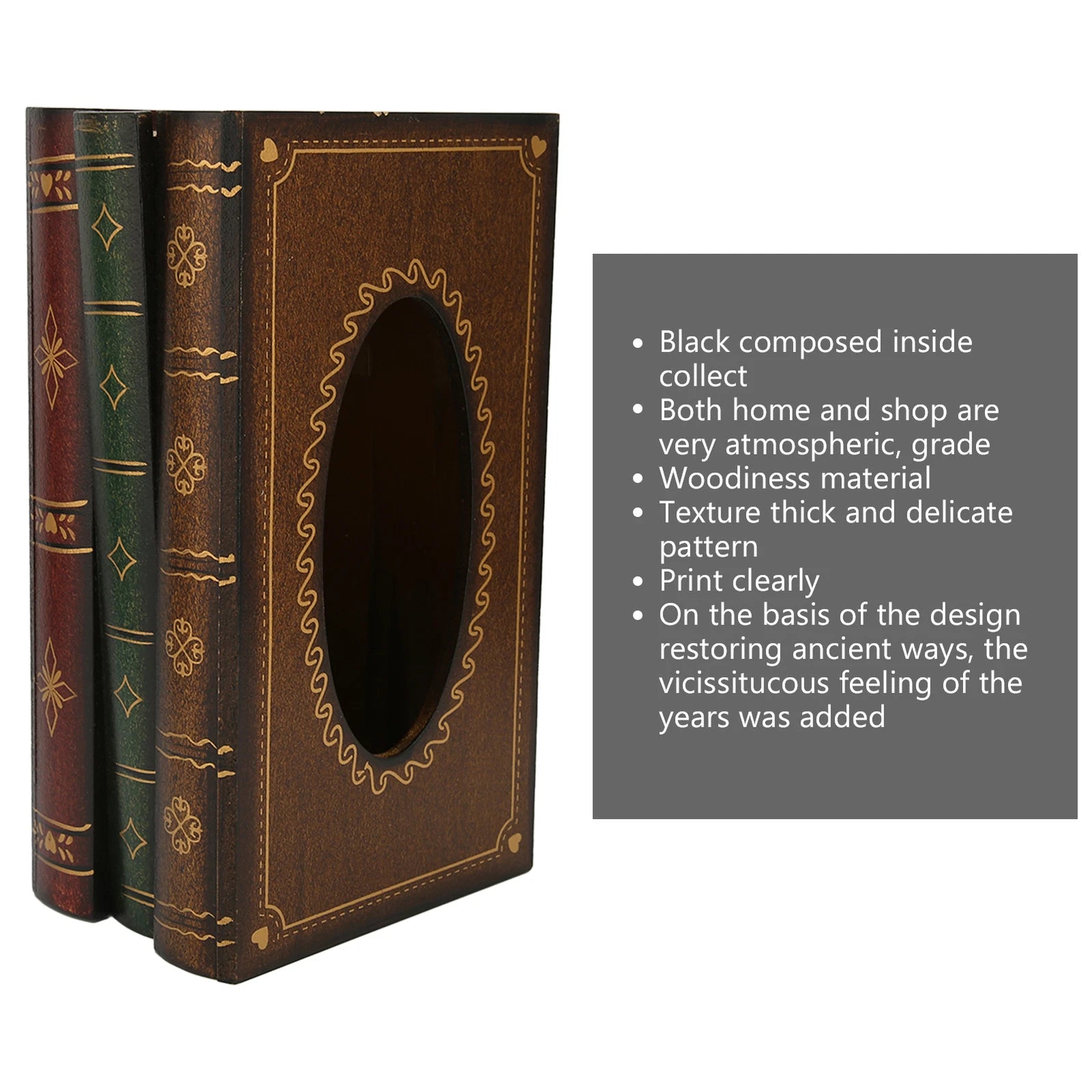 Book Tissue Box Cover Rectangular Tissue Holder Dispenser Paper Cover Case | eBay