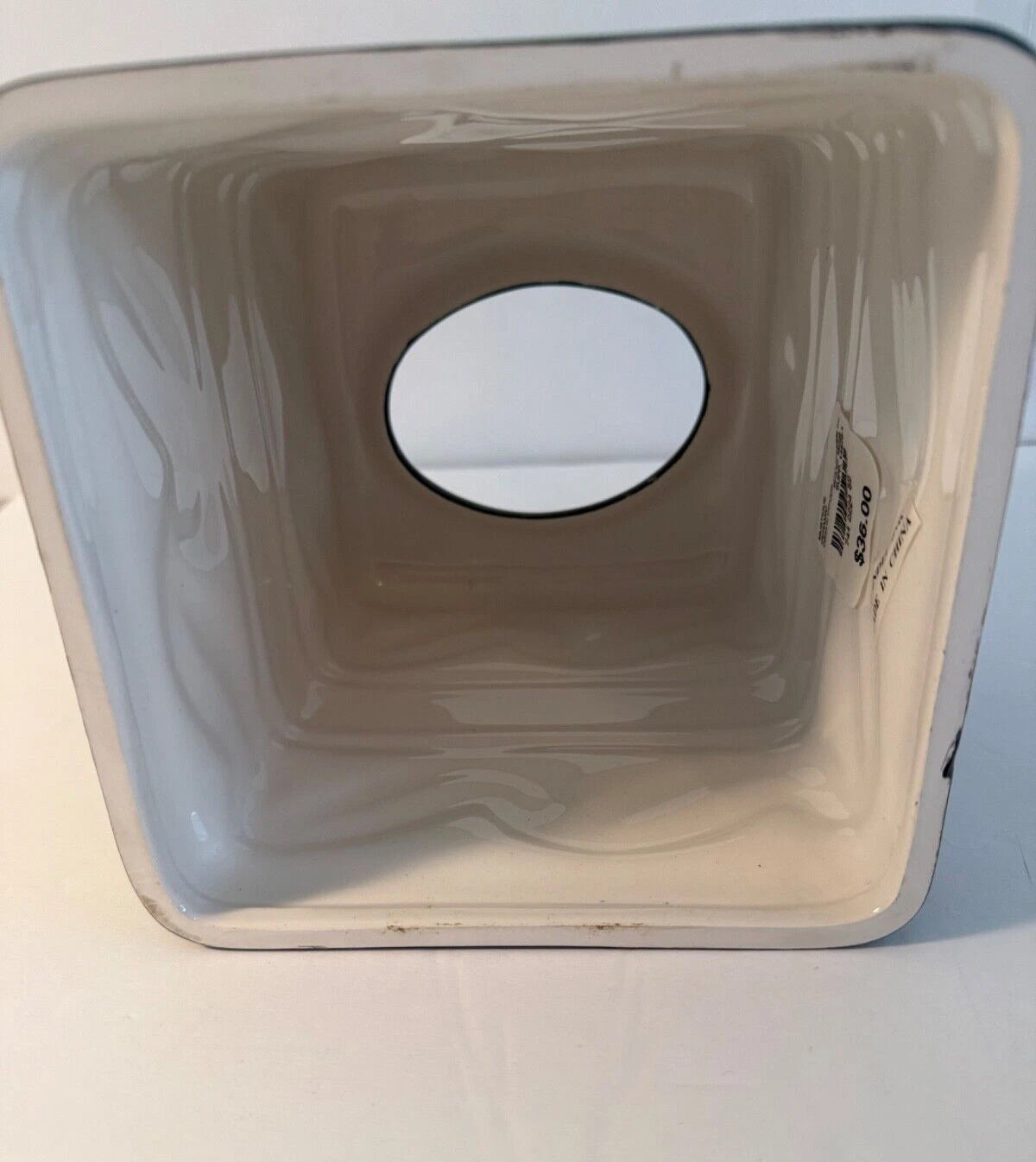 Ceramic Tissue Box Cover Beachy Waves Forest Green 6 x 6" Bathroom Handpainted | eBay