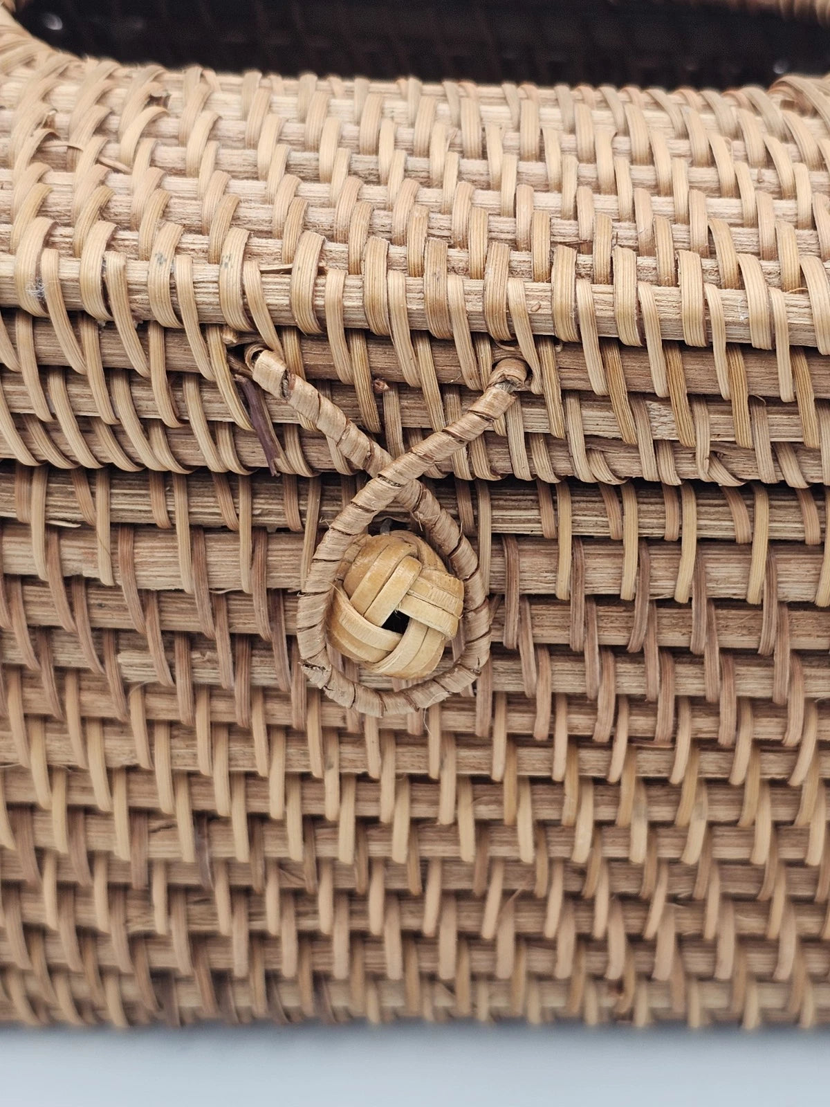 Rattan Tissue Box Cover Square, Hand Woven Wicker Facial Tissue Holder with | eBay