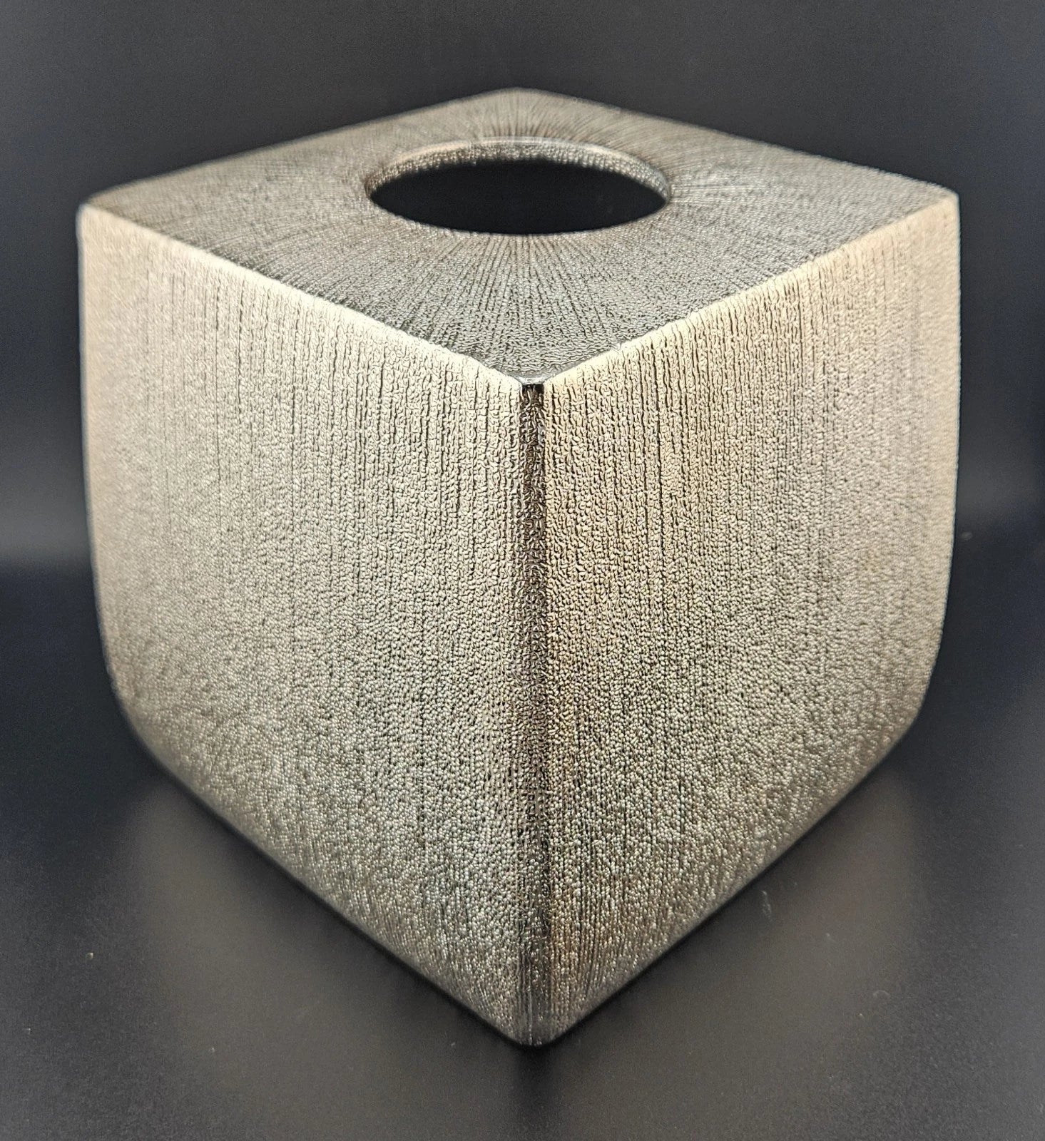 CARO BOUTIQUE Pink Tissue Box Cover Metallic High End Bathroom Acessories 6"H | eBay