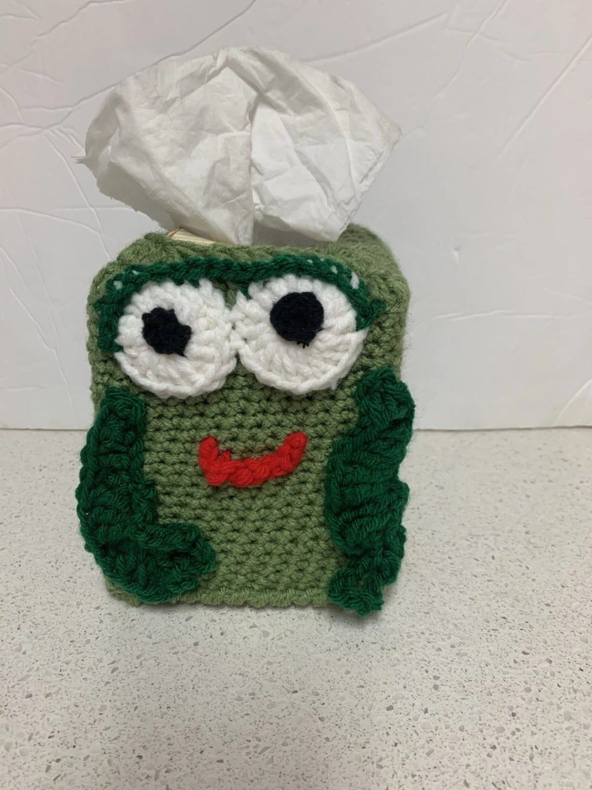 Frog Tissue Box Cover New Handmade Crochet | eBay