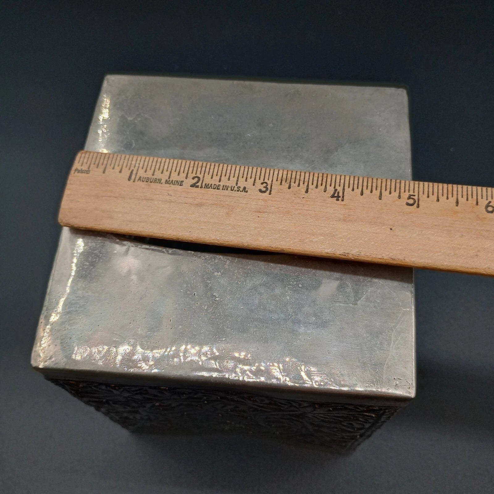 Metal Leaf Filigree Tissue Box Cover Heavy Silvertone | eBay