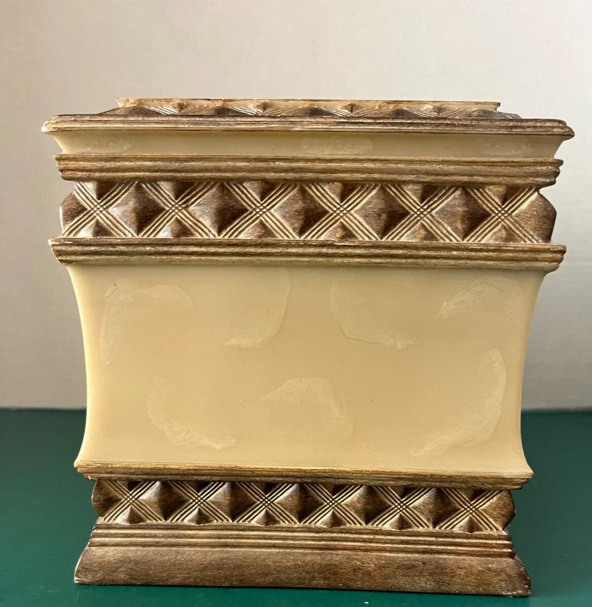 India Ink BRUNSWICK Faux Marble TISSUE BOX COVER Bathroom Vanity | eBay