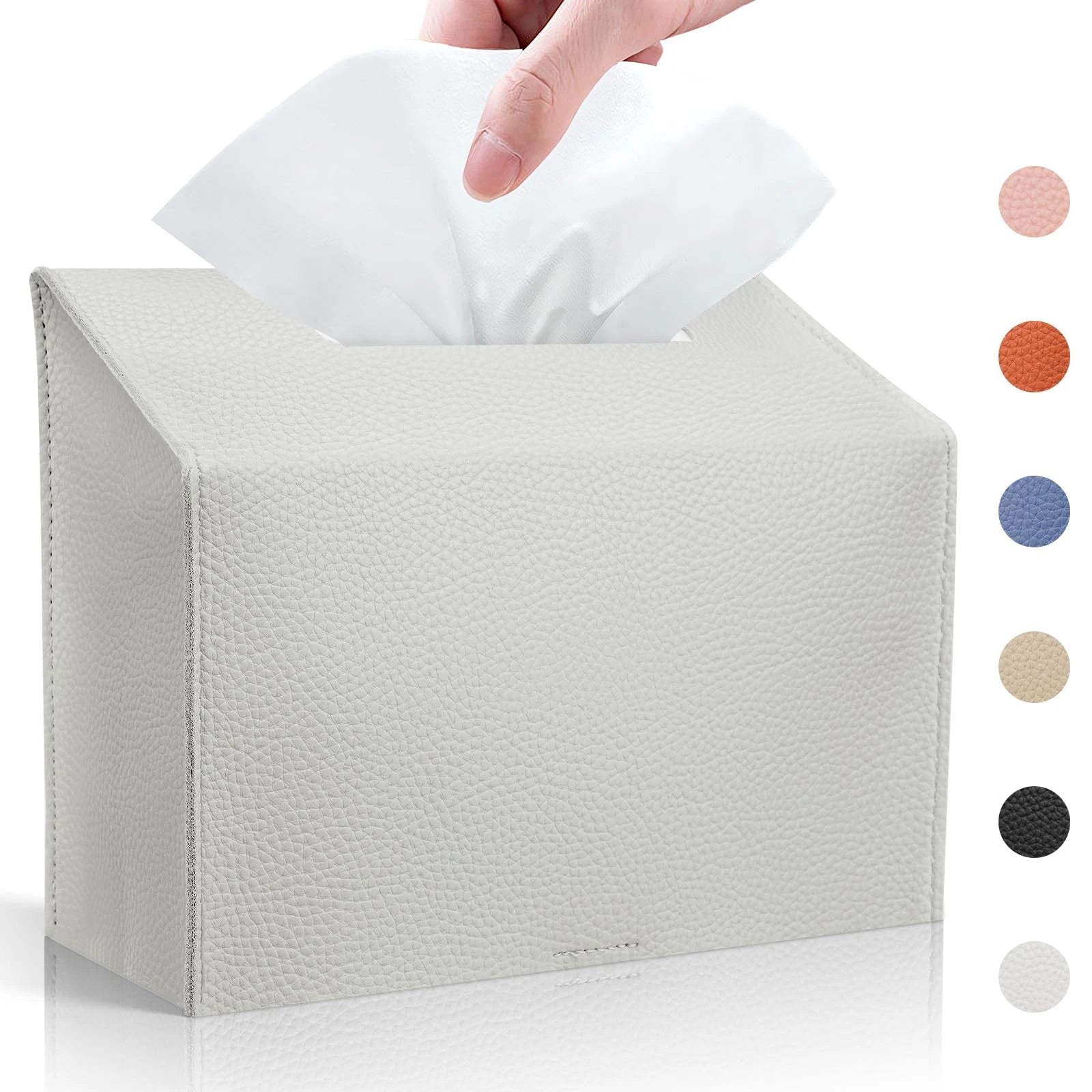 Leather Disposable Paper Hand Towels Tissue Box Cover Holder For Kleenex, Cream | eBay