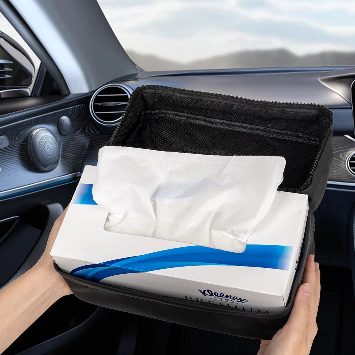 Car Tissue Holder, Standard Tissue Holder for Car Pu Leather Car Napkin Holder, | eBay