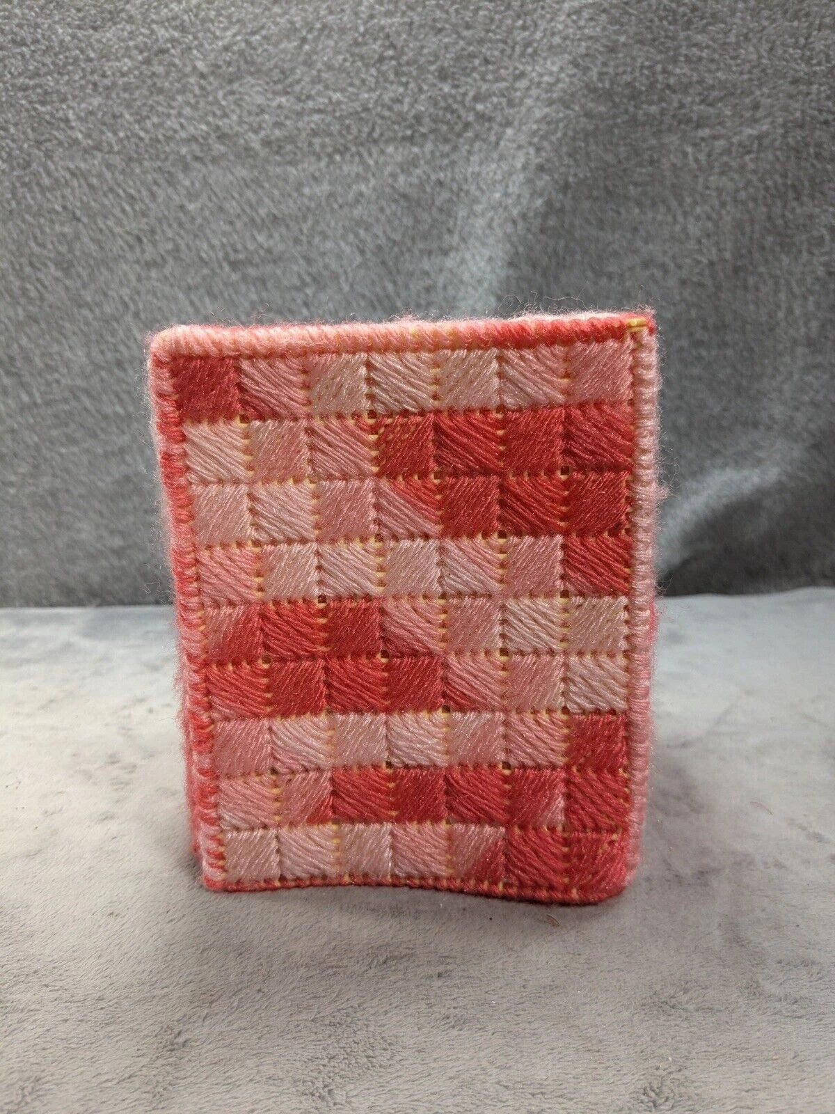 Handmade Needlepoint 6” Tall Tissue Box Cover Valentines Theme | eBay