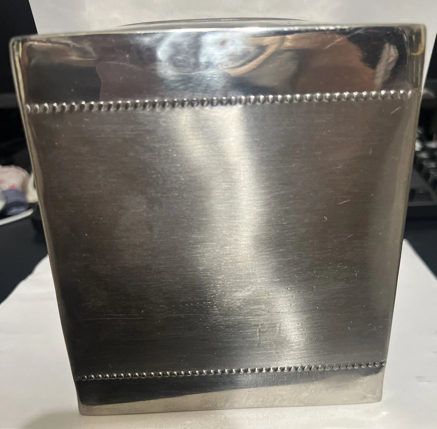 Silver Tone Metal Tissue Box | eBay