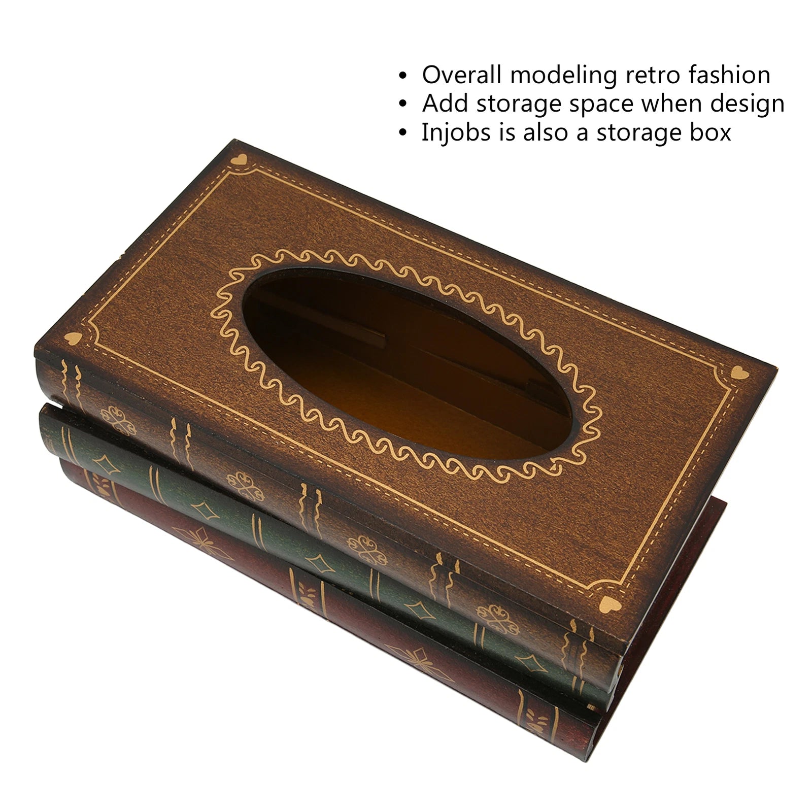 Book Tissue Box Cover Rectangular Tissue Holder Dispenser Paper Cover Case | eBay