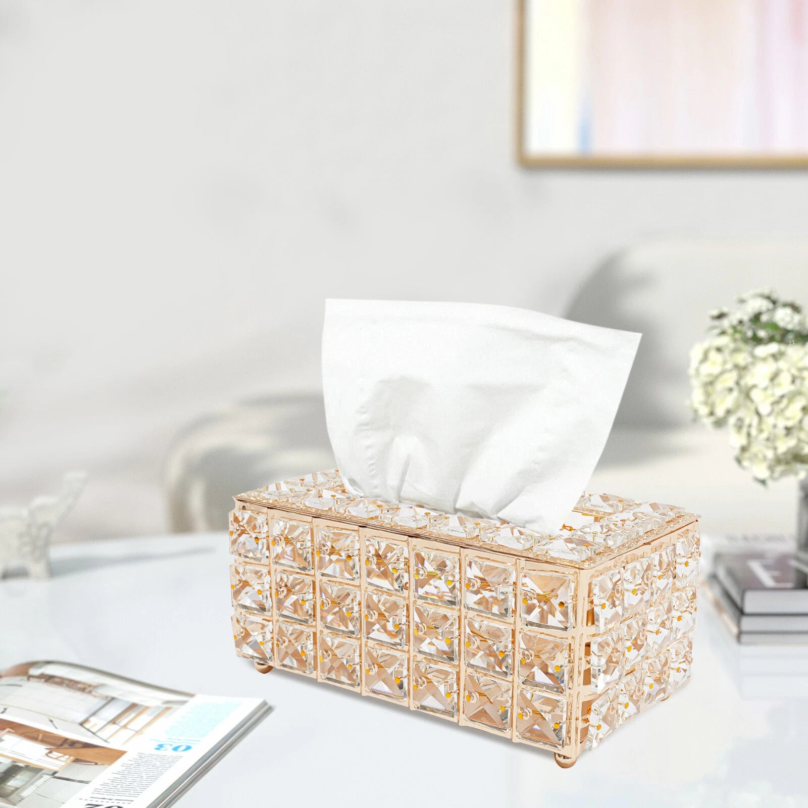 Facial Tissue Box Cover Paper Storage Holder Napkin Dispenser Organizer | eBay