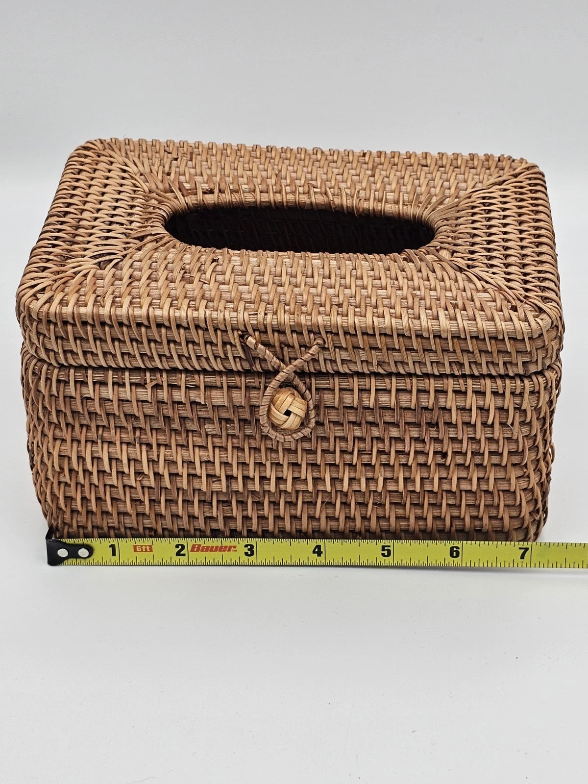 Rattan Tissue Box Cover Square, Hand Woven Wicker Facial Tissue Holder with | eBay
