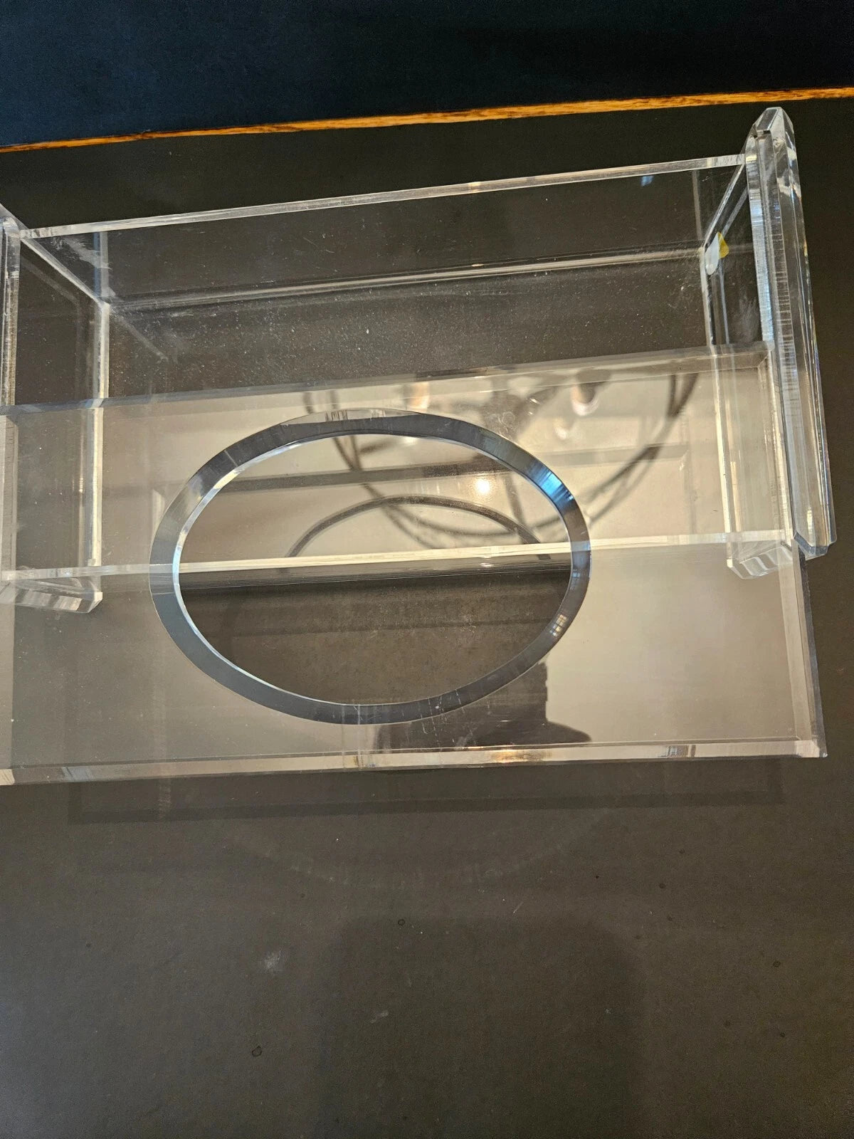 HEAVY GOOD QUALITY LUCITE TISSUE BOX CLEAR | eBay