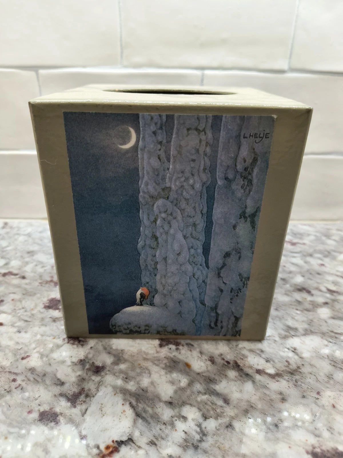 Gnome 4 Seasons Square Tissue Box Cover, Maria Holt Design, Great Condition | eBay