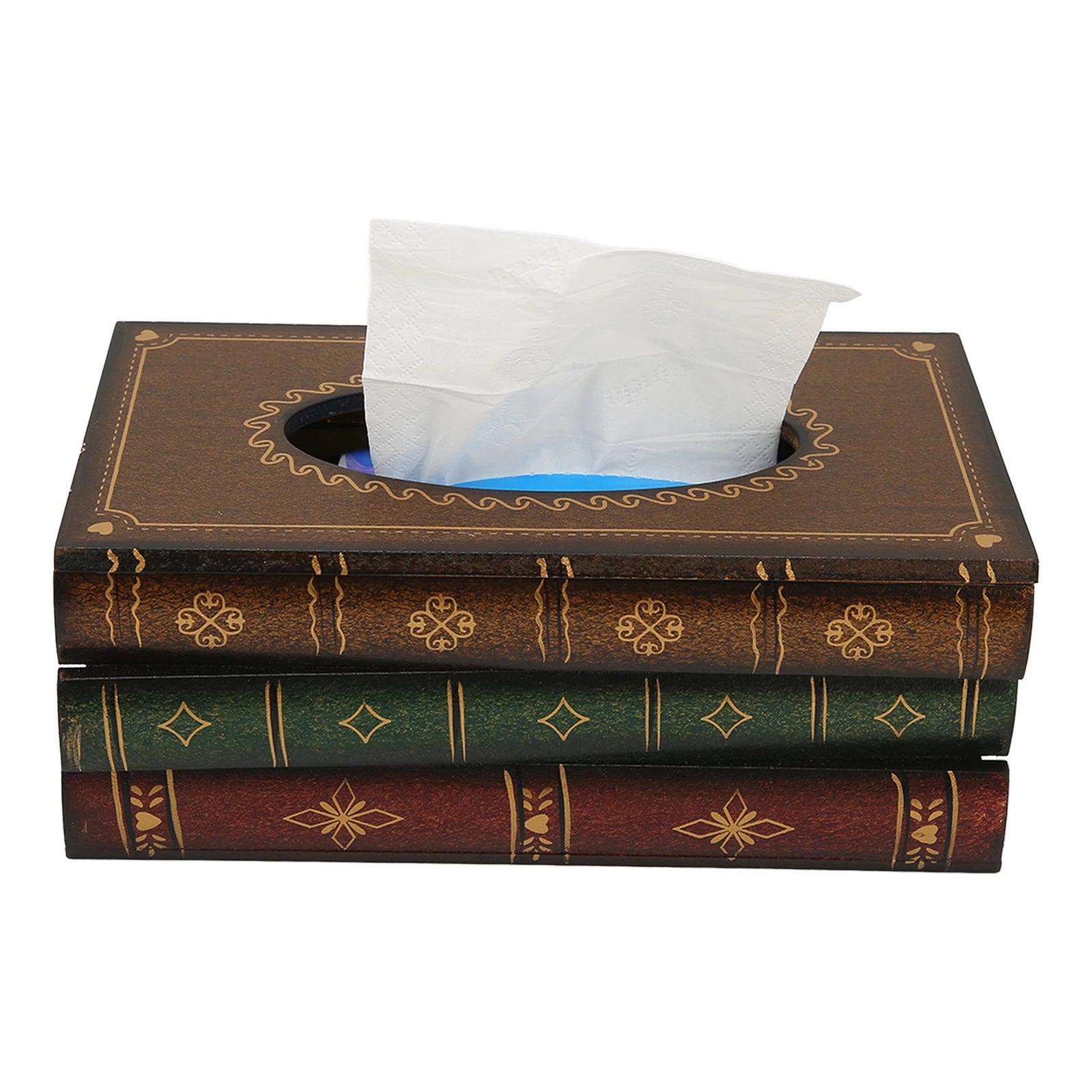 Book Tissue Box Cover Rectangular Tissue Holder Dispenser Paper Cover Case | eBay