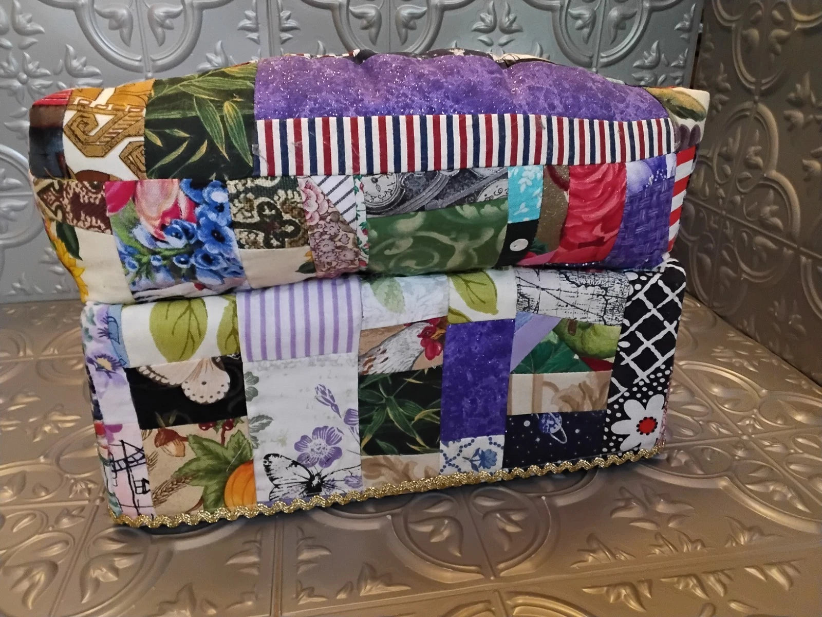 PATCH WORK SOFA TISSUE BOX COVER NEW HANDMADE FREE TISSUES | eBay