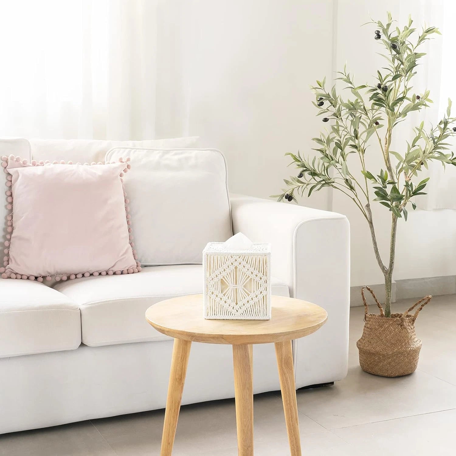 Macrame Tissue Box Cover Boho Woven Square Tissue Holder Bathroom Bedroom Decor | eBay