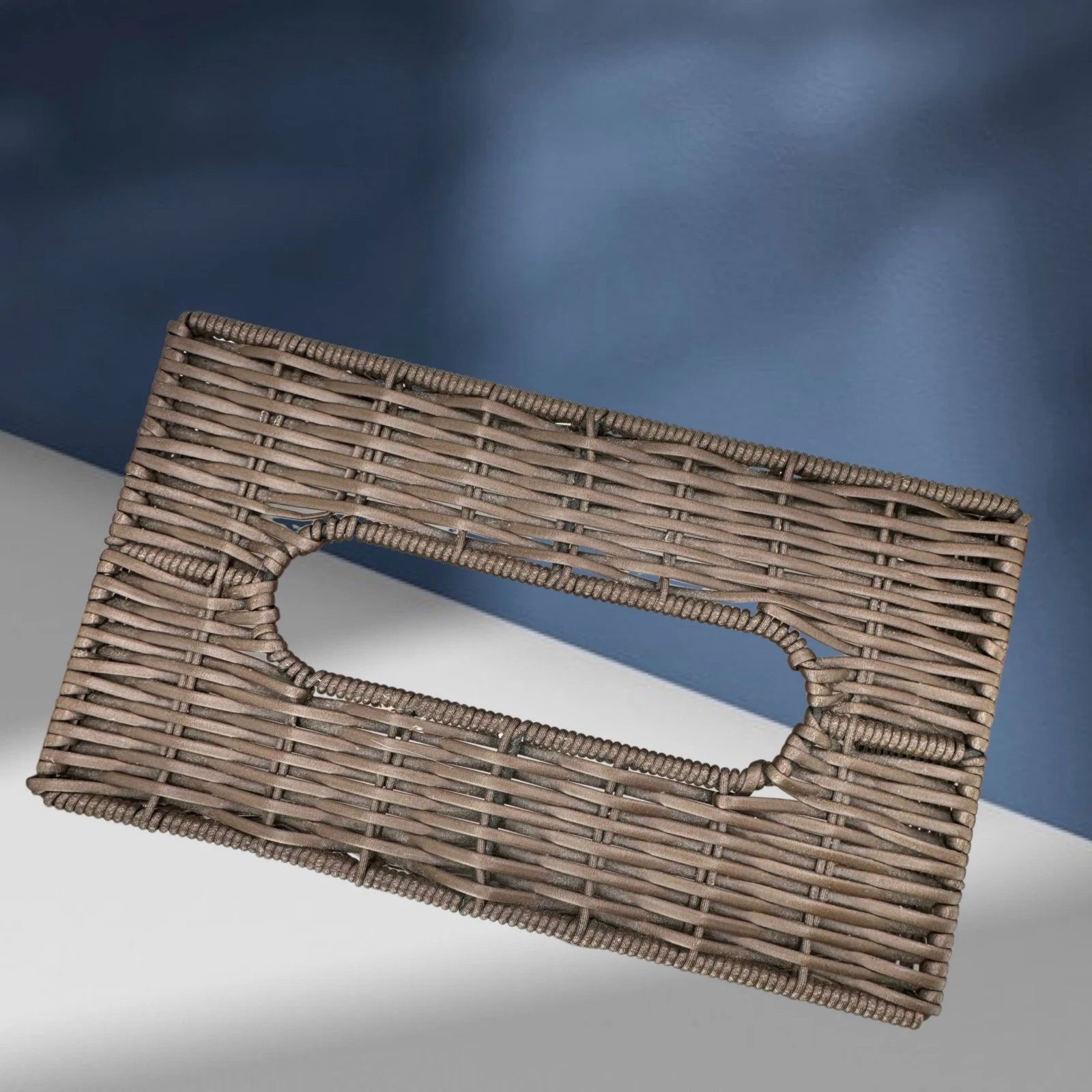 Rectangular Poly-Wicker Tissue Box Cover | eBay