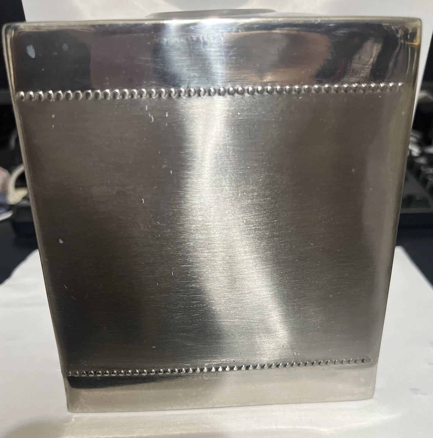 Silver Tone Metal Tissue Box | eBay