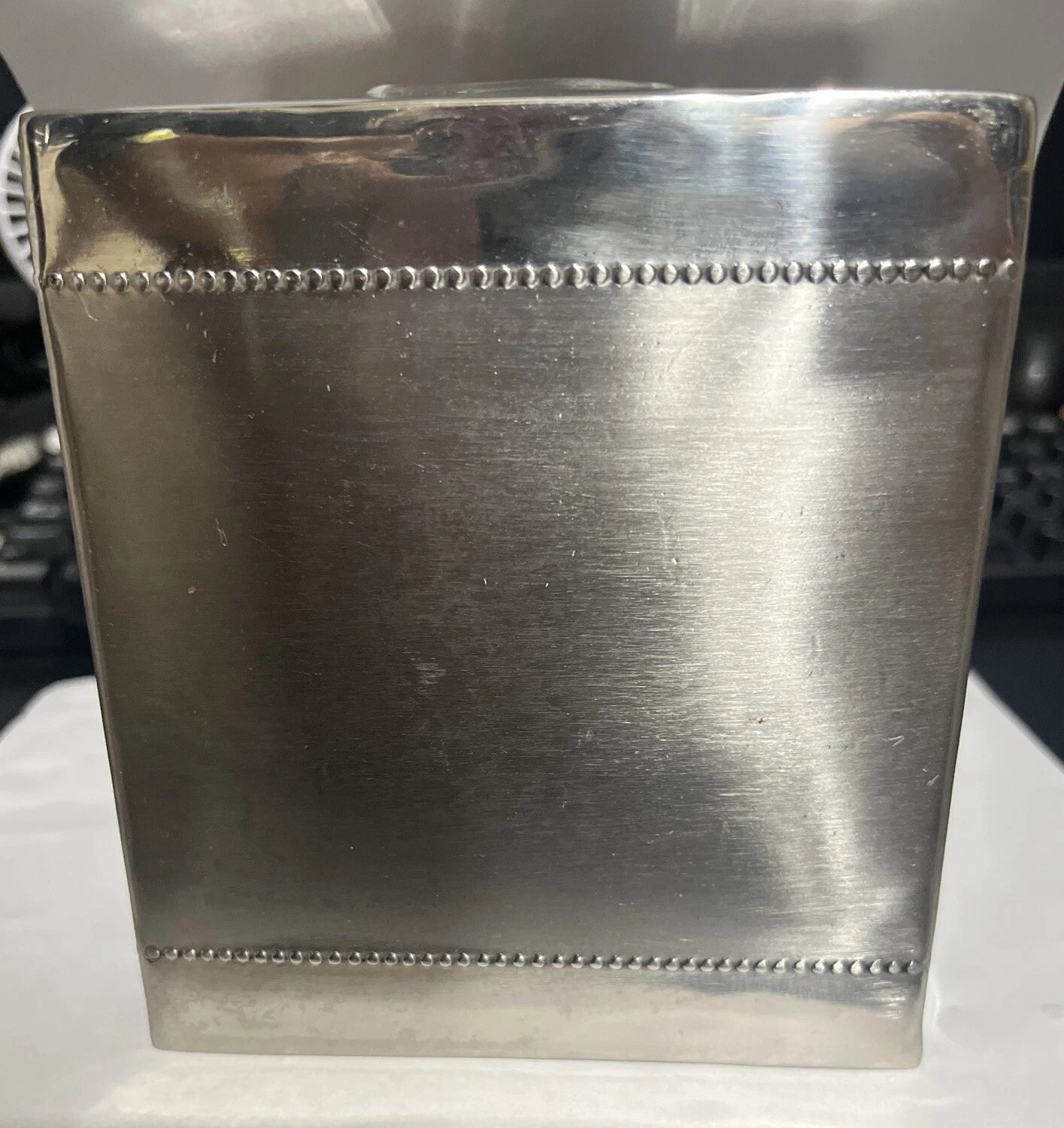 Silver Tone Metal Tissue Box | eBay