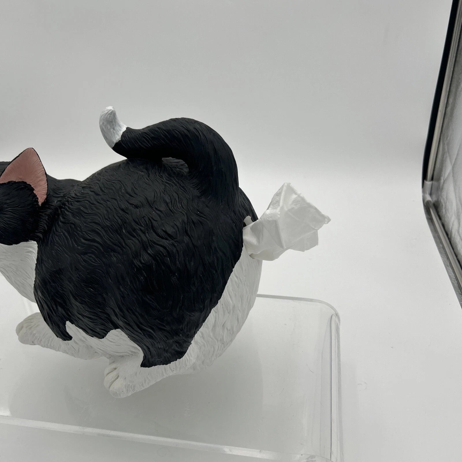 Cat Butt Tissue Box Holder Resin Decorative Black & White | eBay
