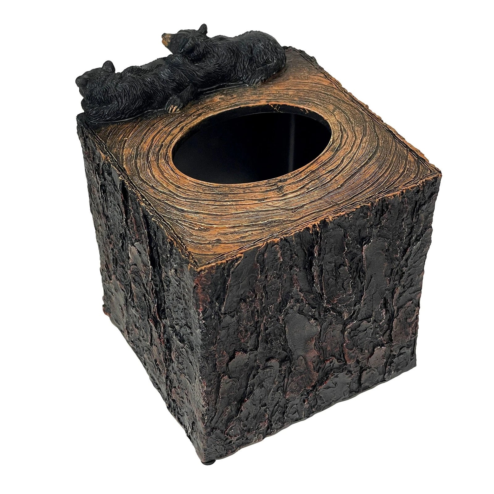 Bear Square Tissue Box Cover – Rustic Lodge Black Bear Bathroom Decor, Felt Pads | eBay